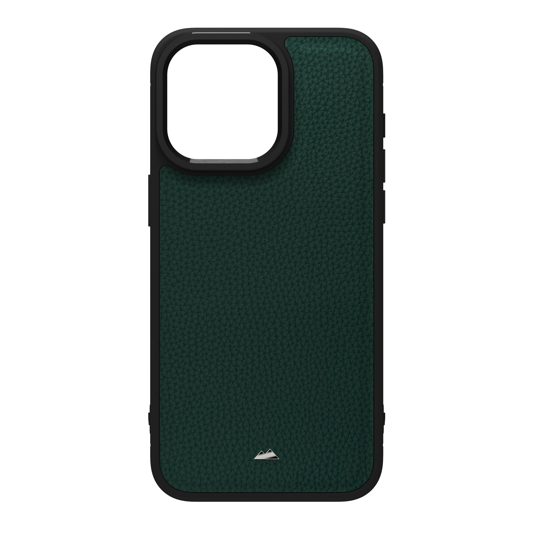 Dark Green Full Grain Leather Case Cover for iPhone 15 Pro Max