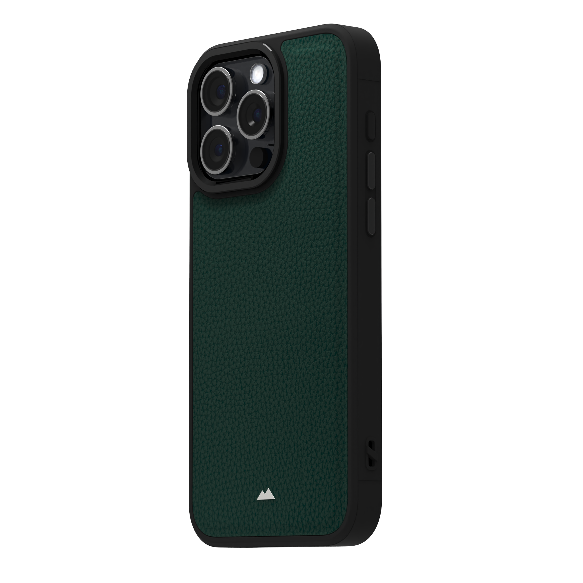 Dark Green Full Grain Leather Case Cover for iPhone 15 Pro Max