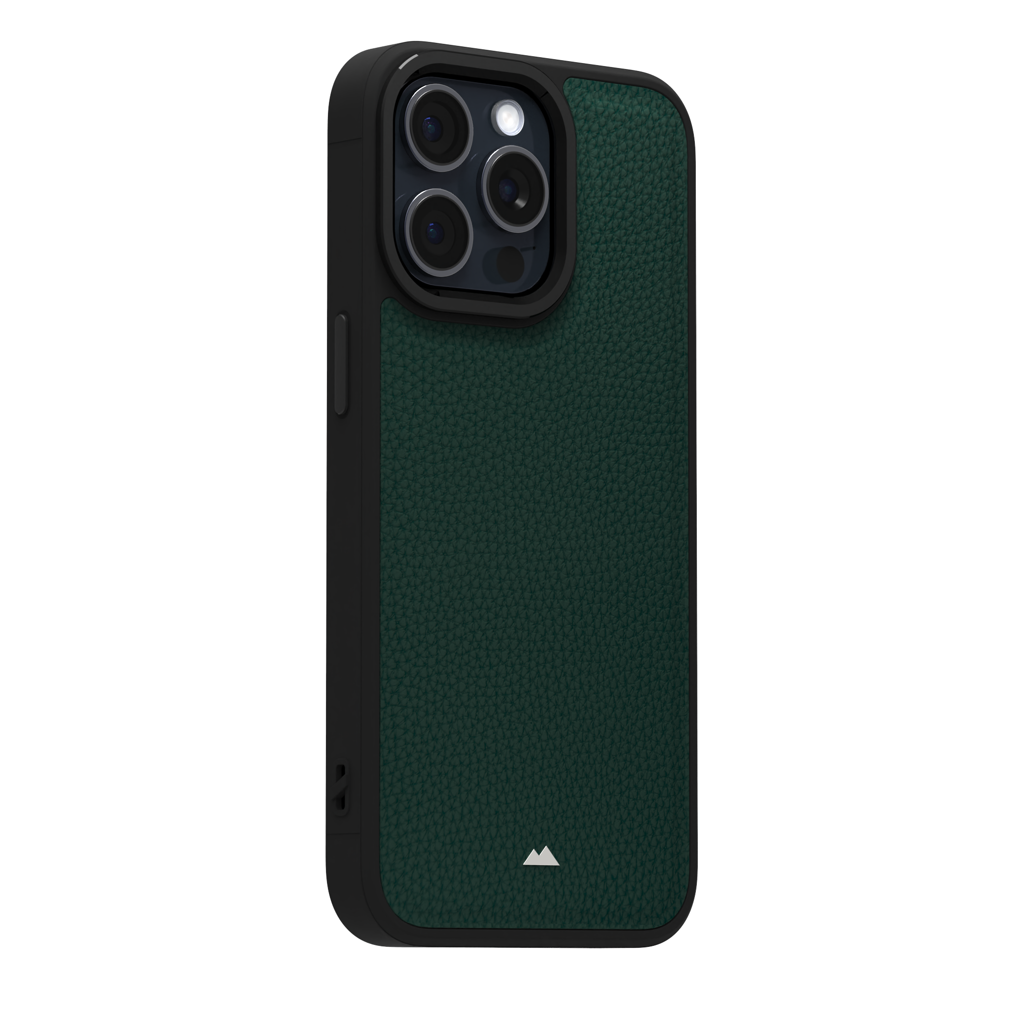 Dark Green Full Grain Leather Case Cover for iPhone 15 Pro Max