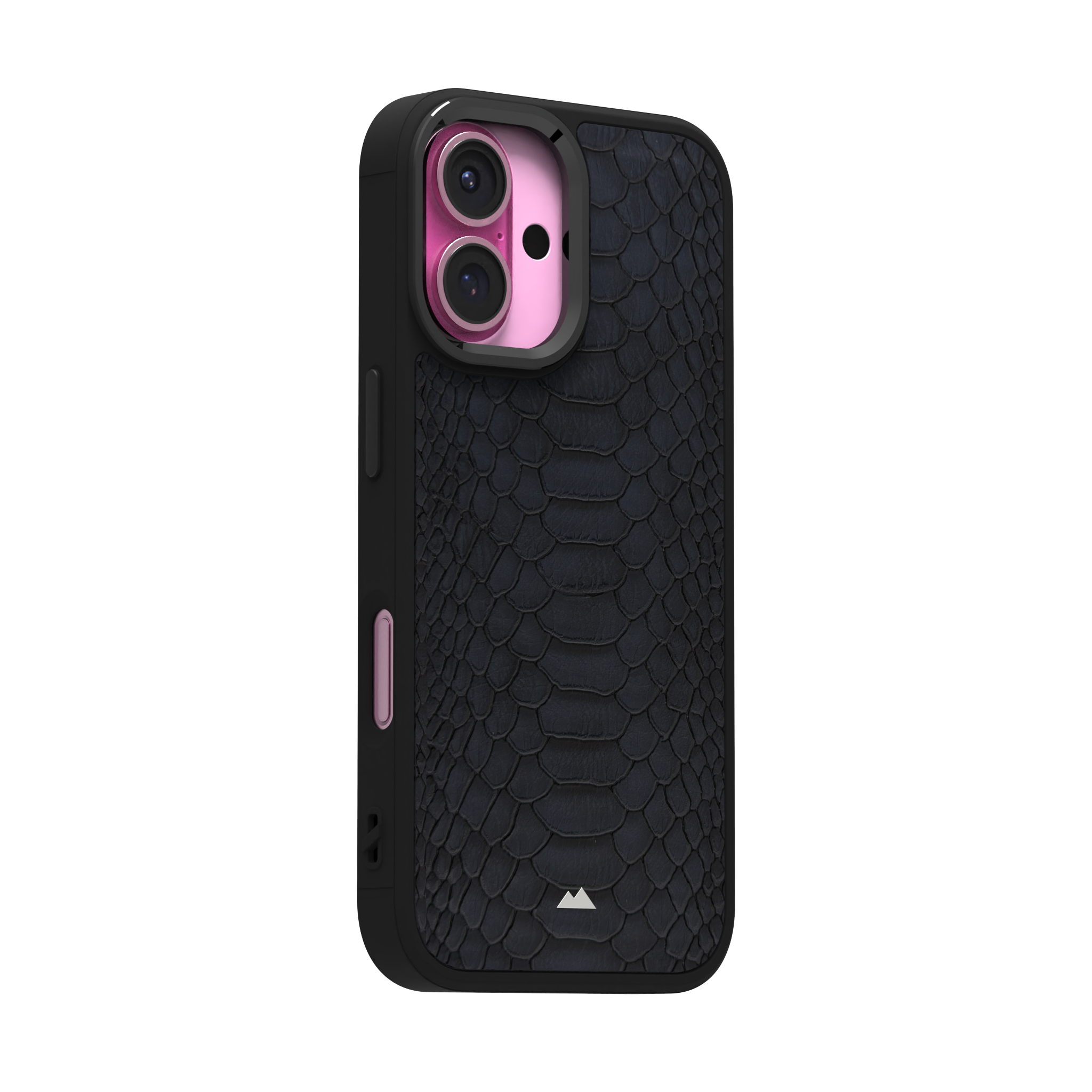 Blue Python Leather Case Cover for iPhone 16