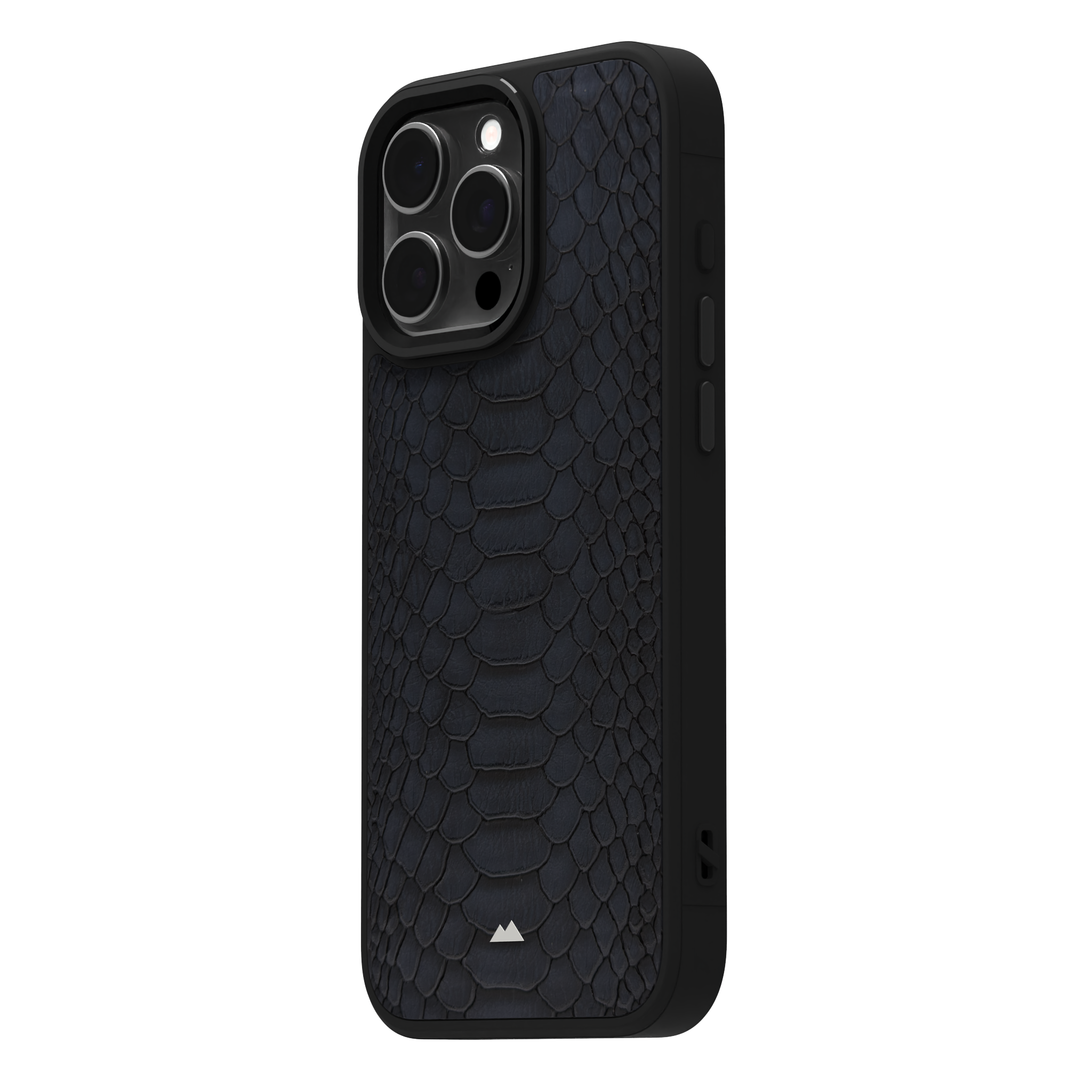 Blue Python Leather Case Cover for iPhone 16 Pro Max