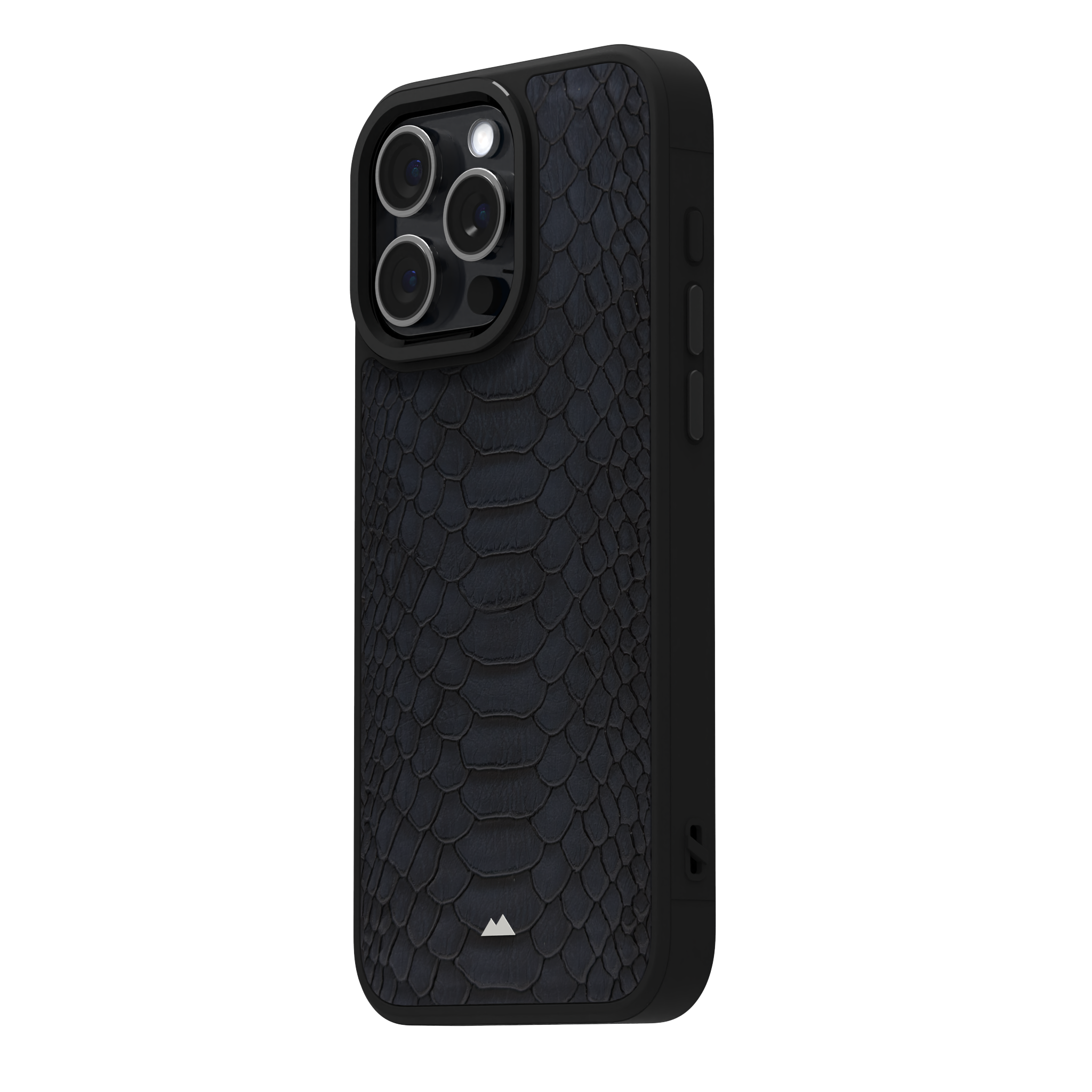 Blue Python Leather Case Cover for iPhone 15 Pro Max