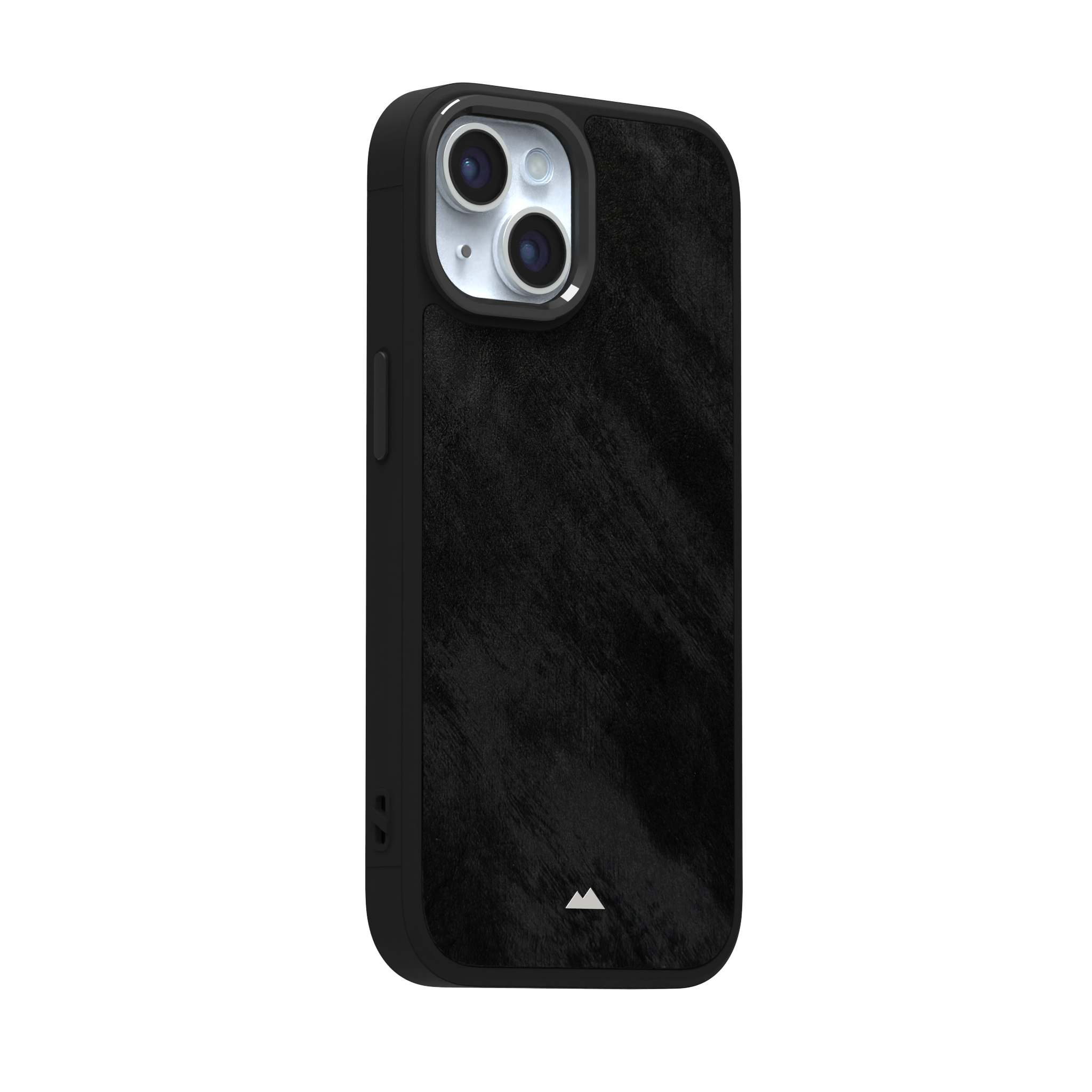 Black Frost Leather Case Cover for iPhone 15