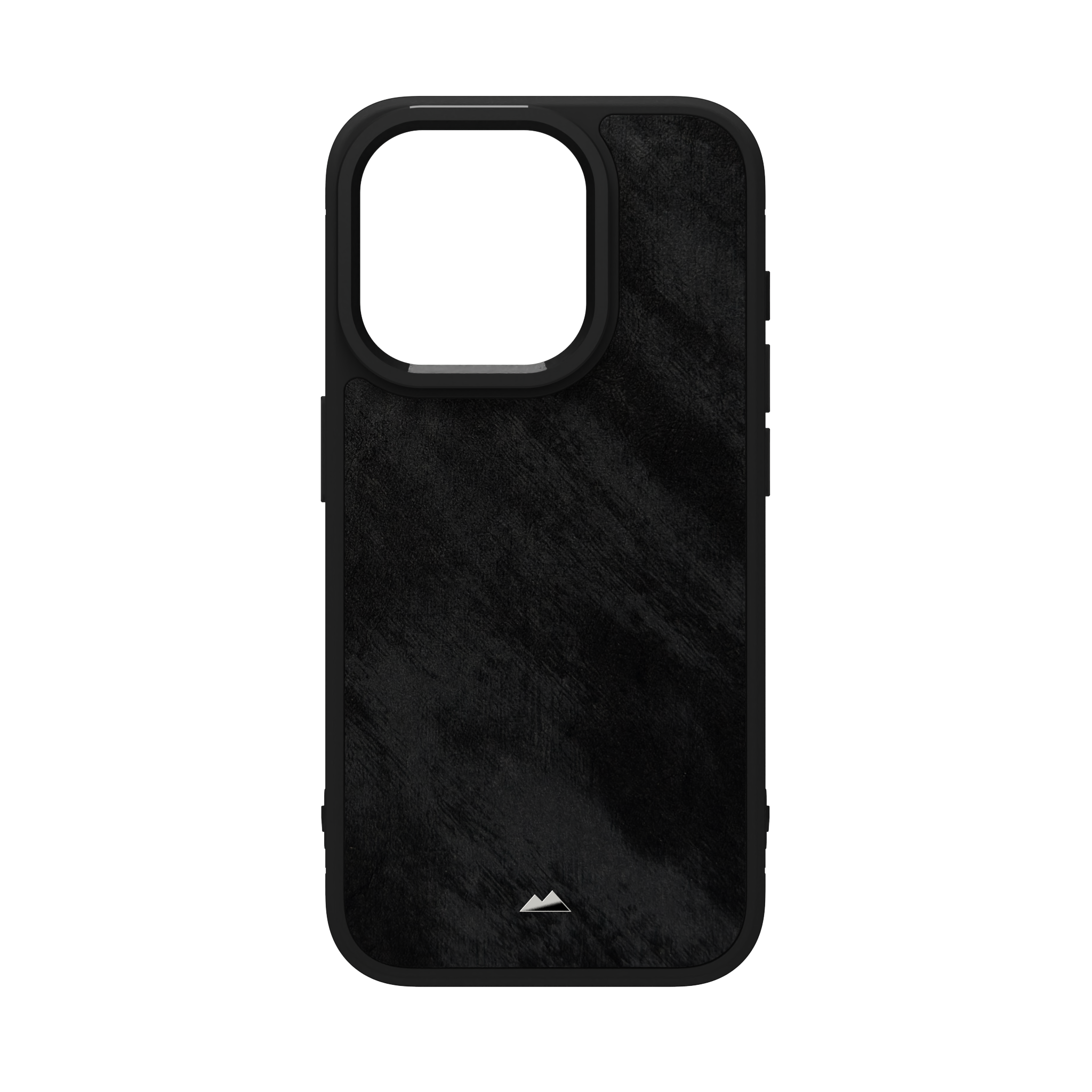 Black Frost Leather Case Cover for iPhone 15 Pro