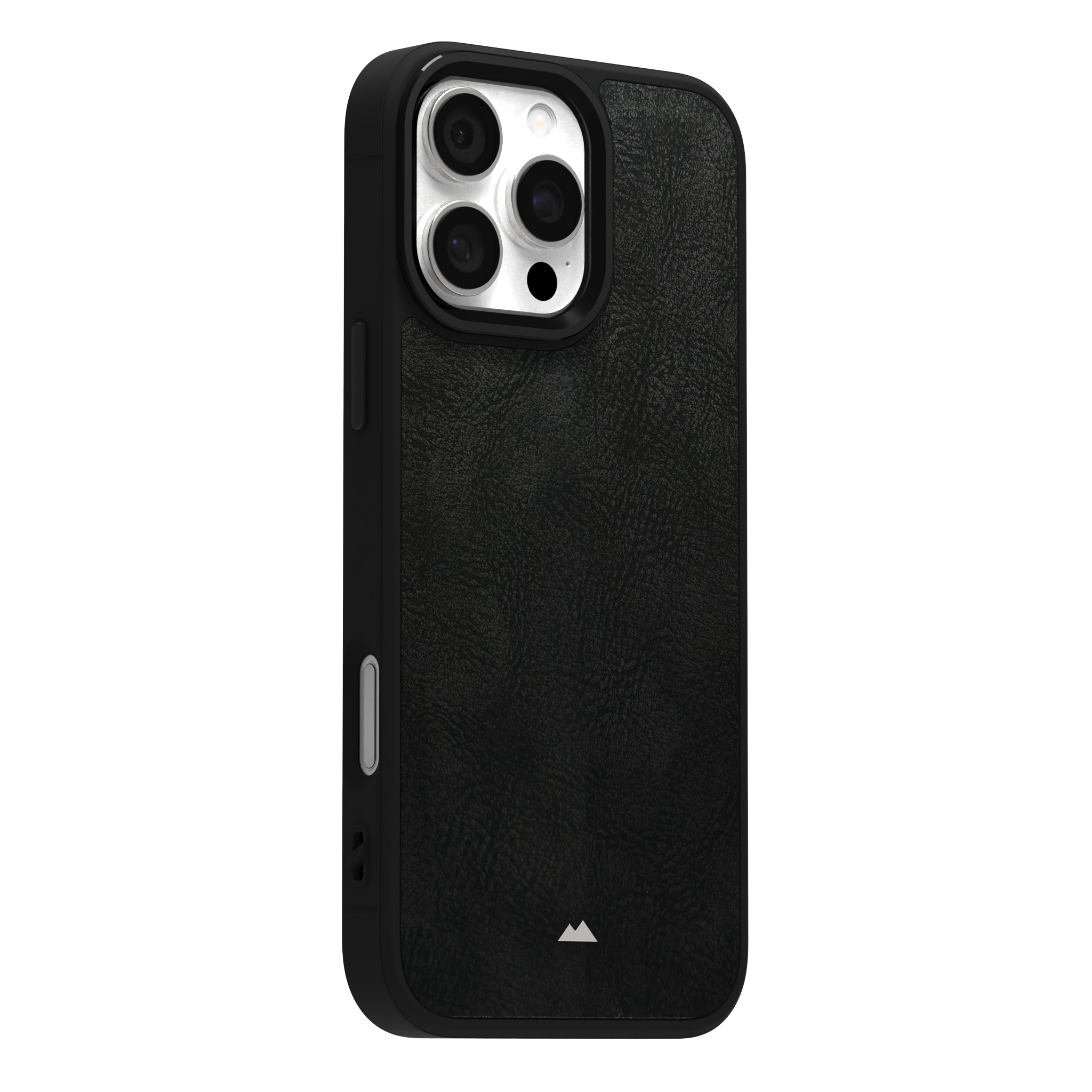 Shadowed Black Leather Case Cover for iPhone 16 Pro Max