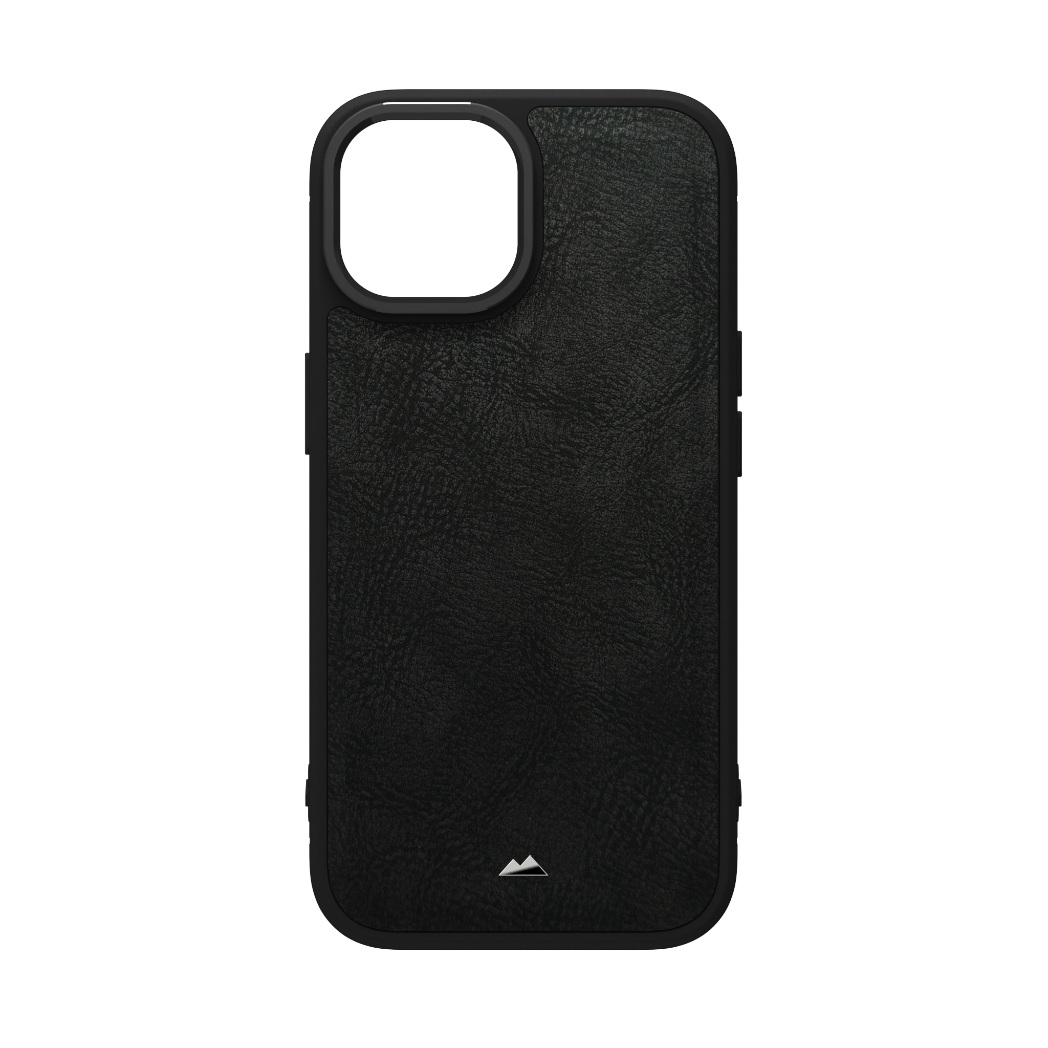 Shadowed Black Leather Case Cover for iPhone 15