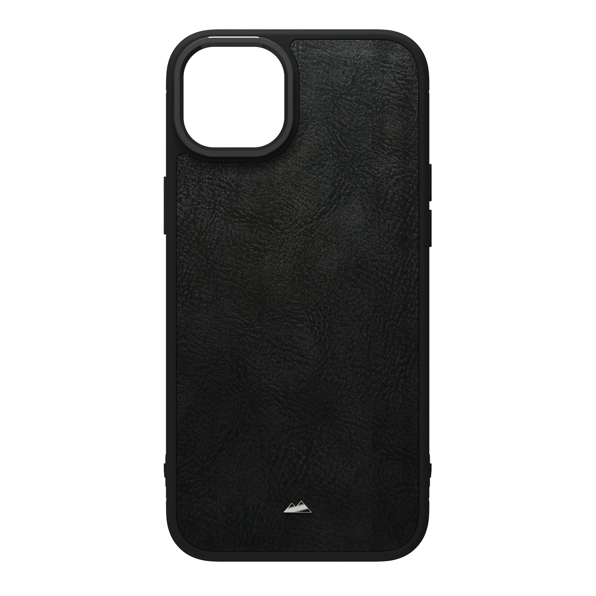 Shadowed Black Leather Case Cover for iPhone 15 Plus