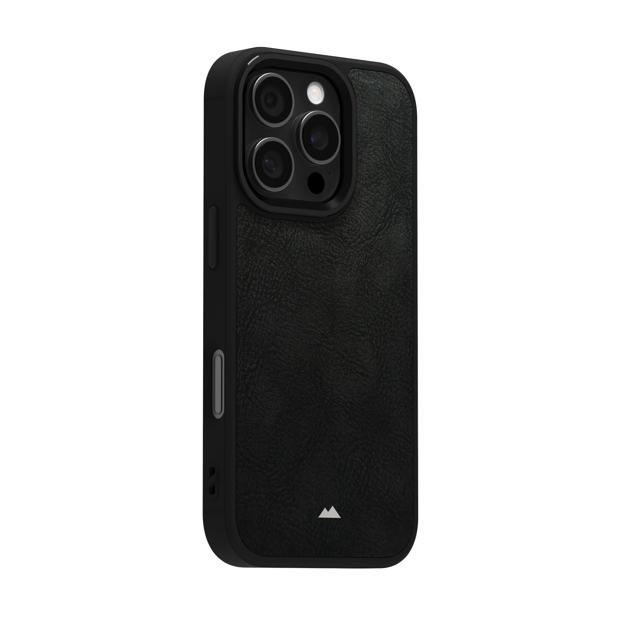 Shadowed Black Leather Case Cover for iPhone 16 Pro