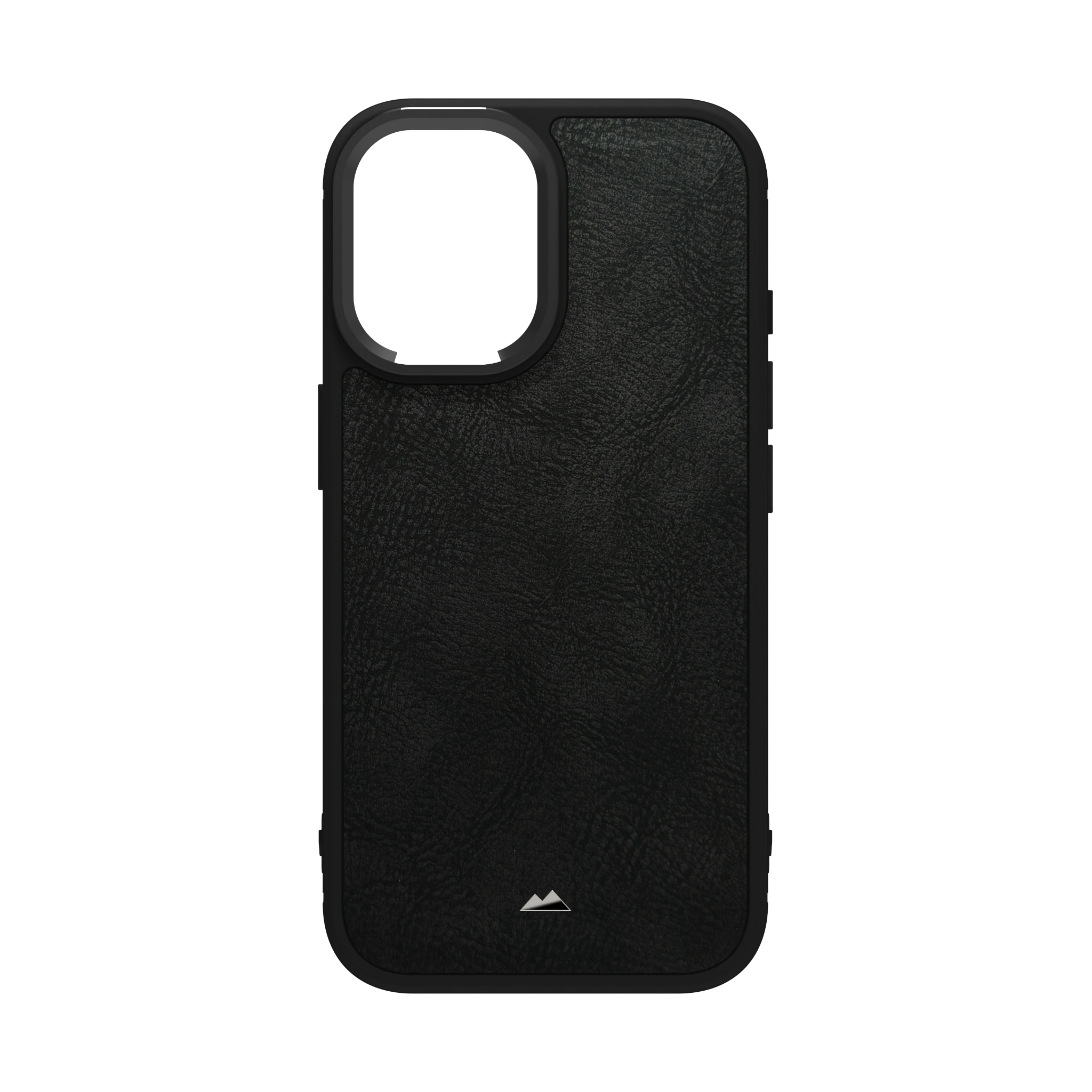 Shadowed Black Leather Case Cover for iPhone 16