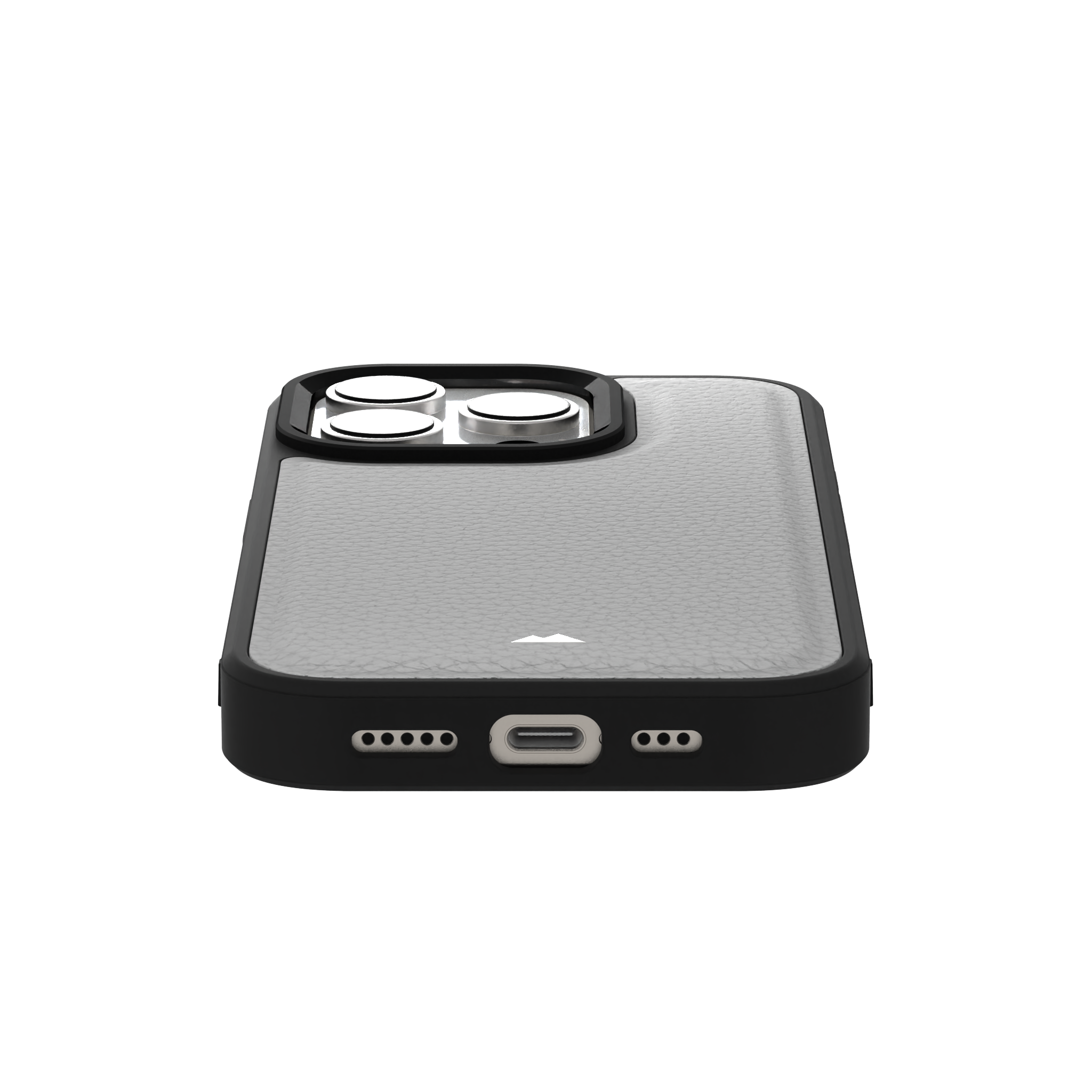 Snow Grain Leather Case Cover for iPhone 16 Pro