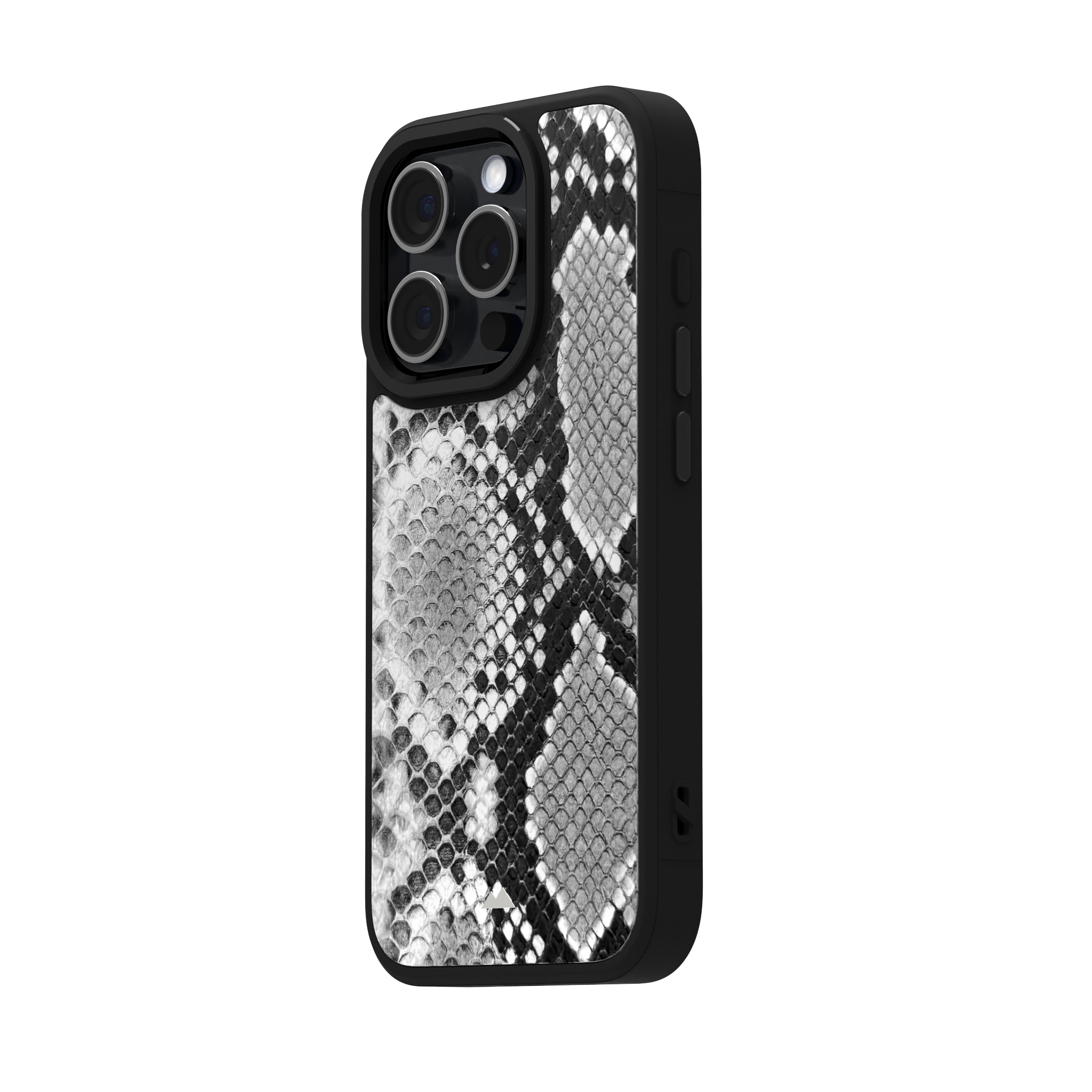 White Reptile Leather Case Cover for iPhone 15 Pro