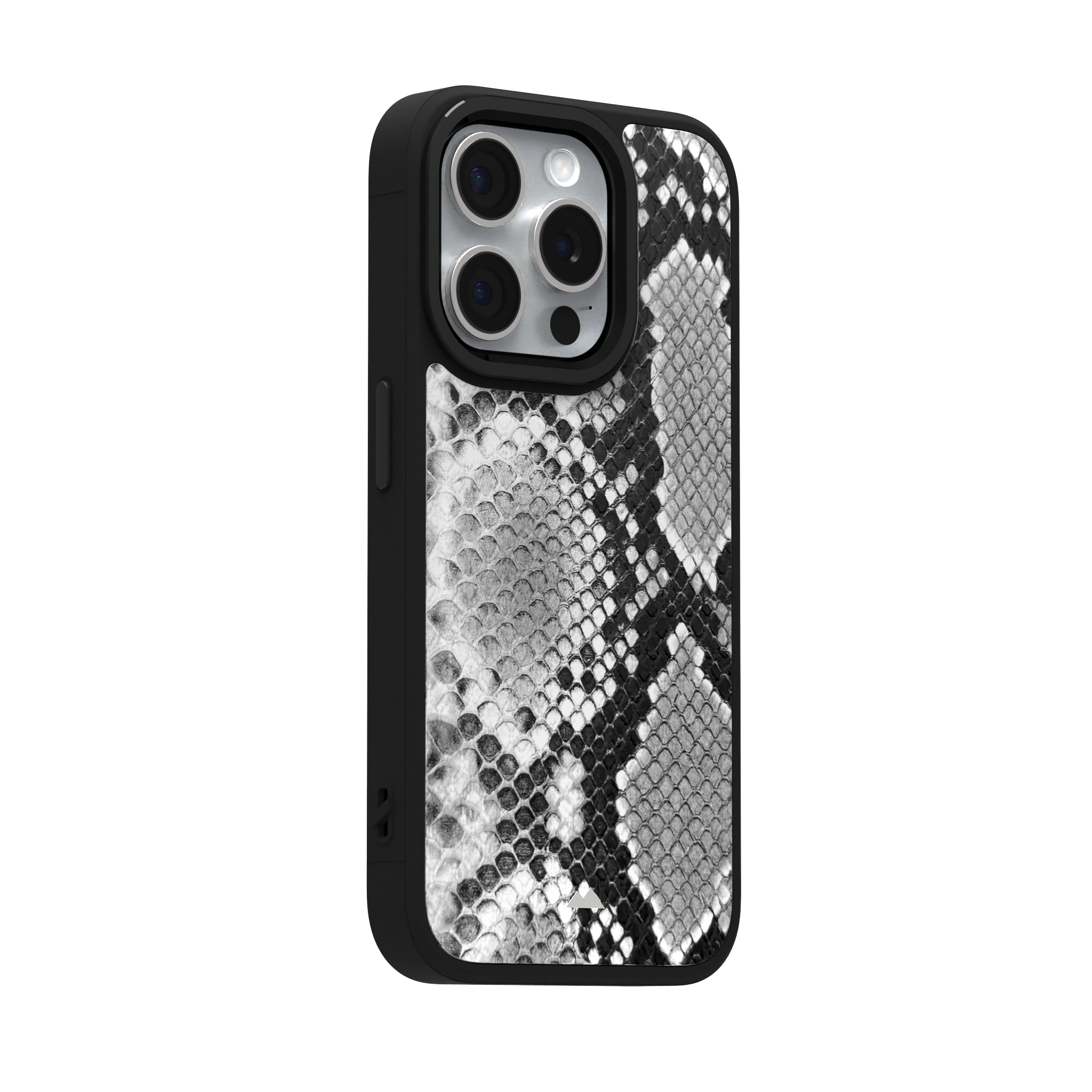 White Reptile Leather Case Cover for iPhone 15 Pro