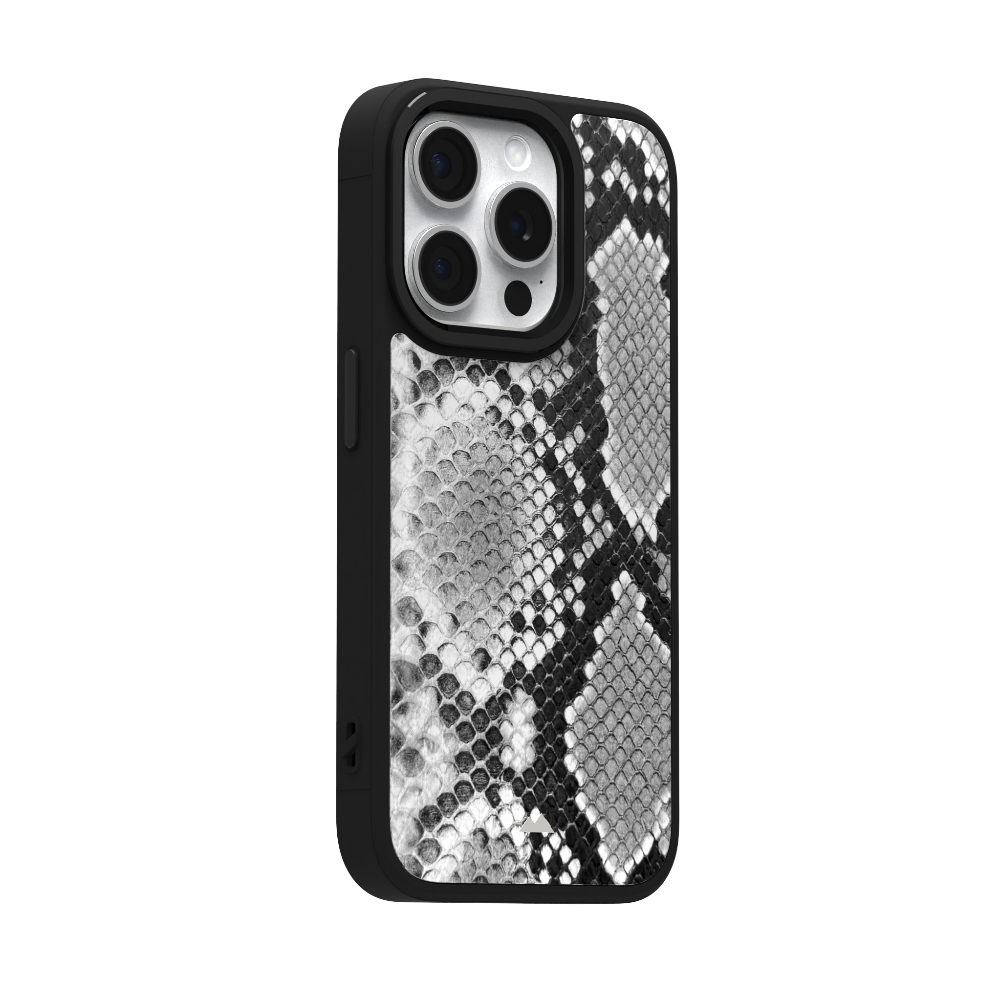 White Reptile Leather Case Cover for iPhone 15 Pro