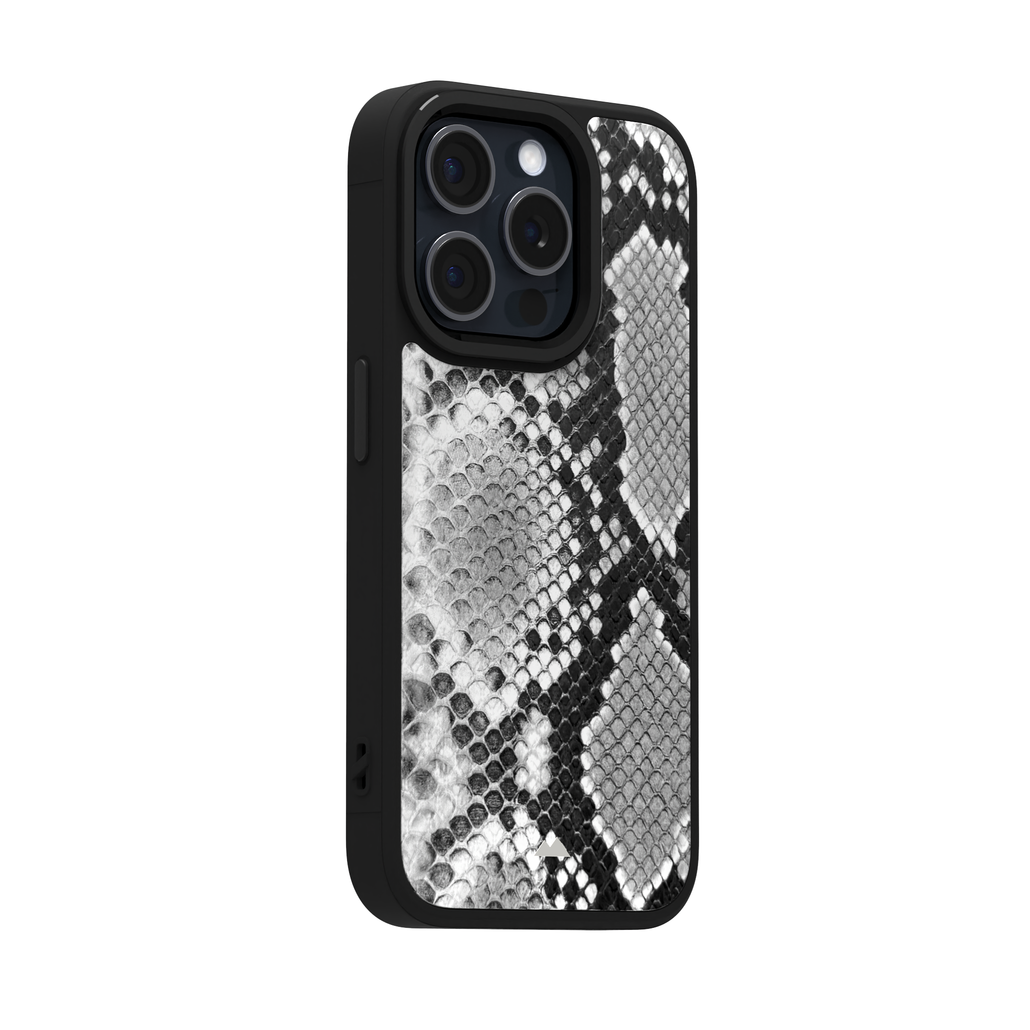 White Reptile Leather Case Cover for iPhone 15 Pro