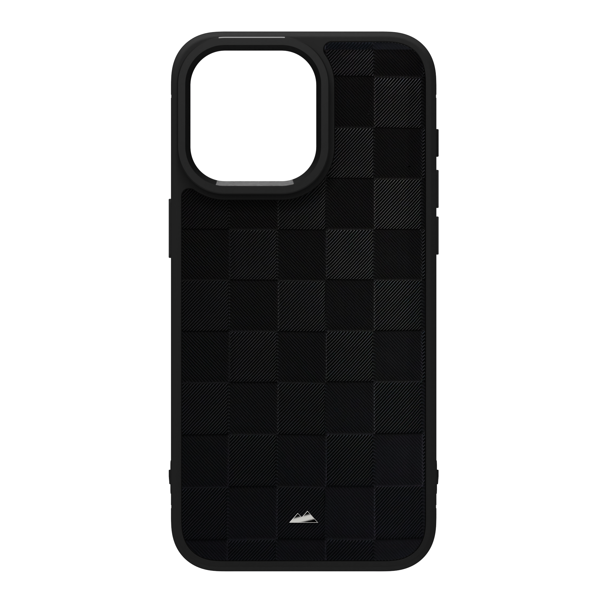 Black Checkered Leather Case for iPhone 15 Pro Max