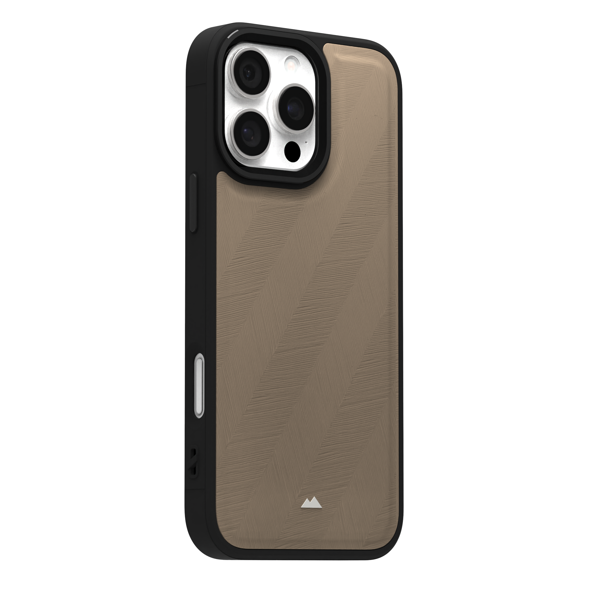 Pale Lined Leather Case Cover for iPhone 16 Pro Max