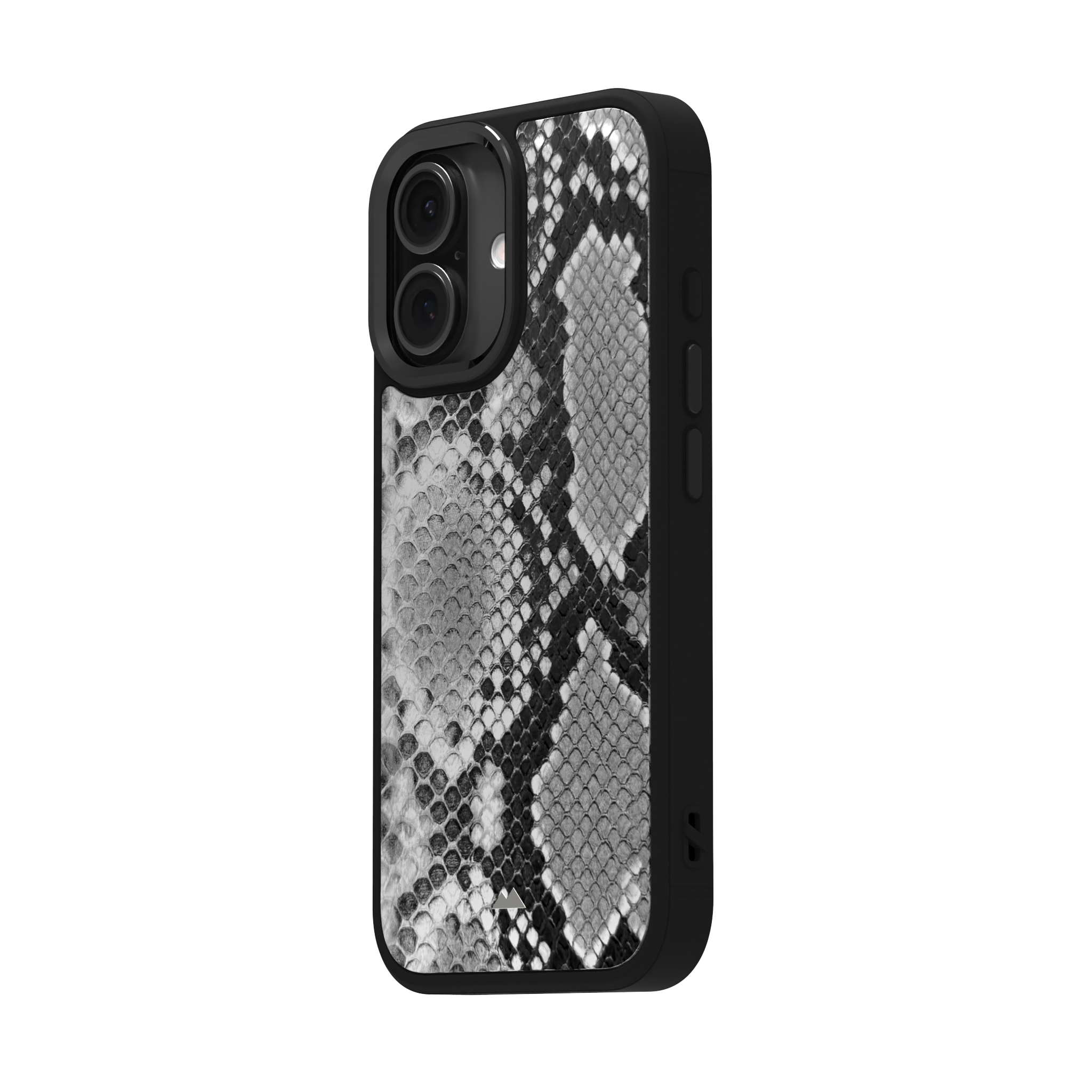 White Reptile Leather Case Cover for iPhone 16