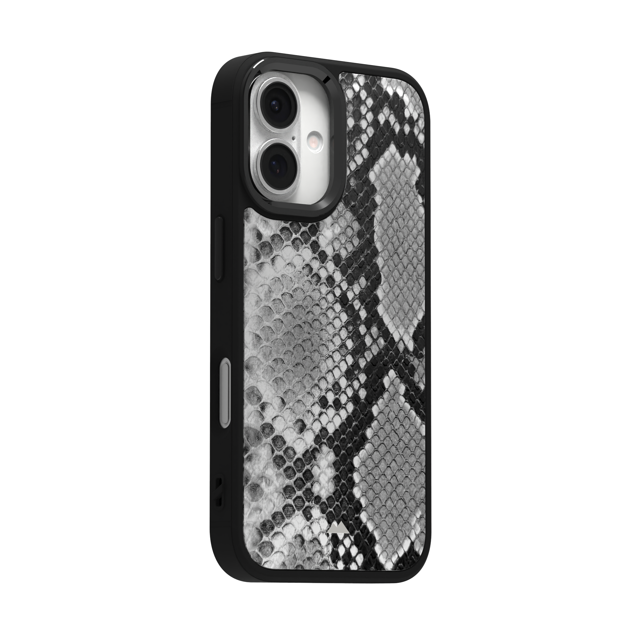 White Reptile Leather Case Cover for iPhone 16