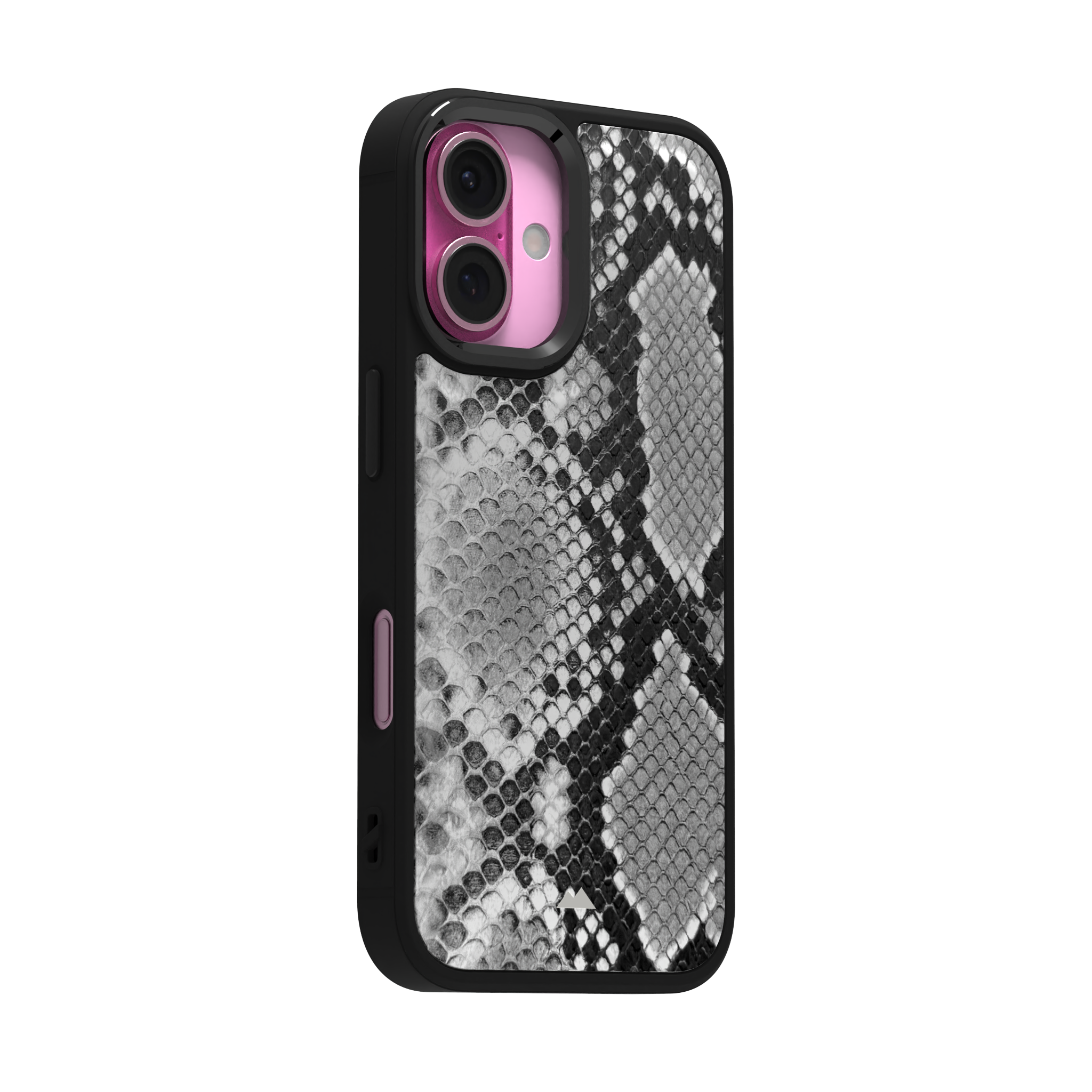 White Reptile Leather Case Cover for iPhone 16