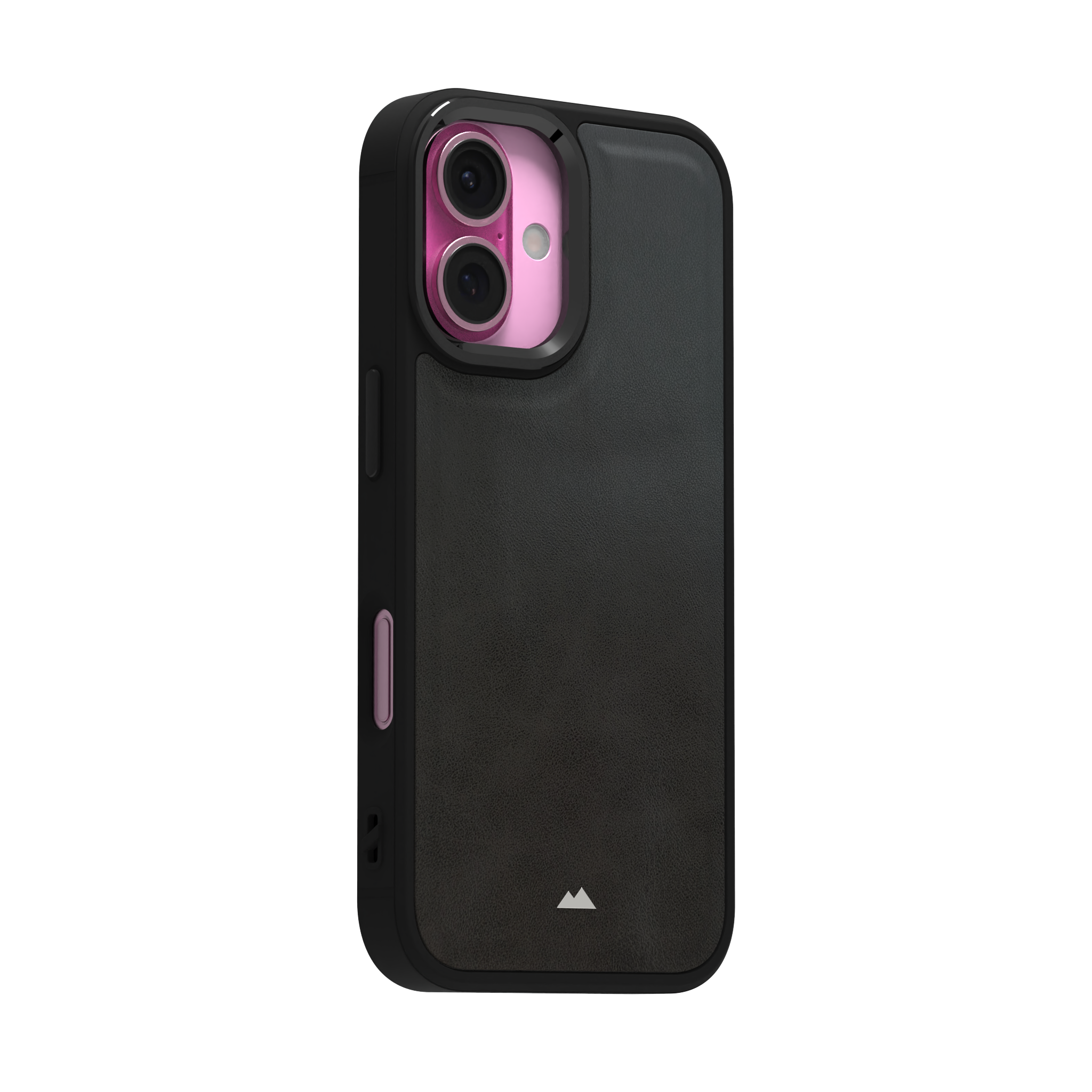 Smudged Grey Leather Case Cover for iPhone 16