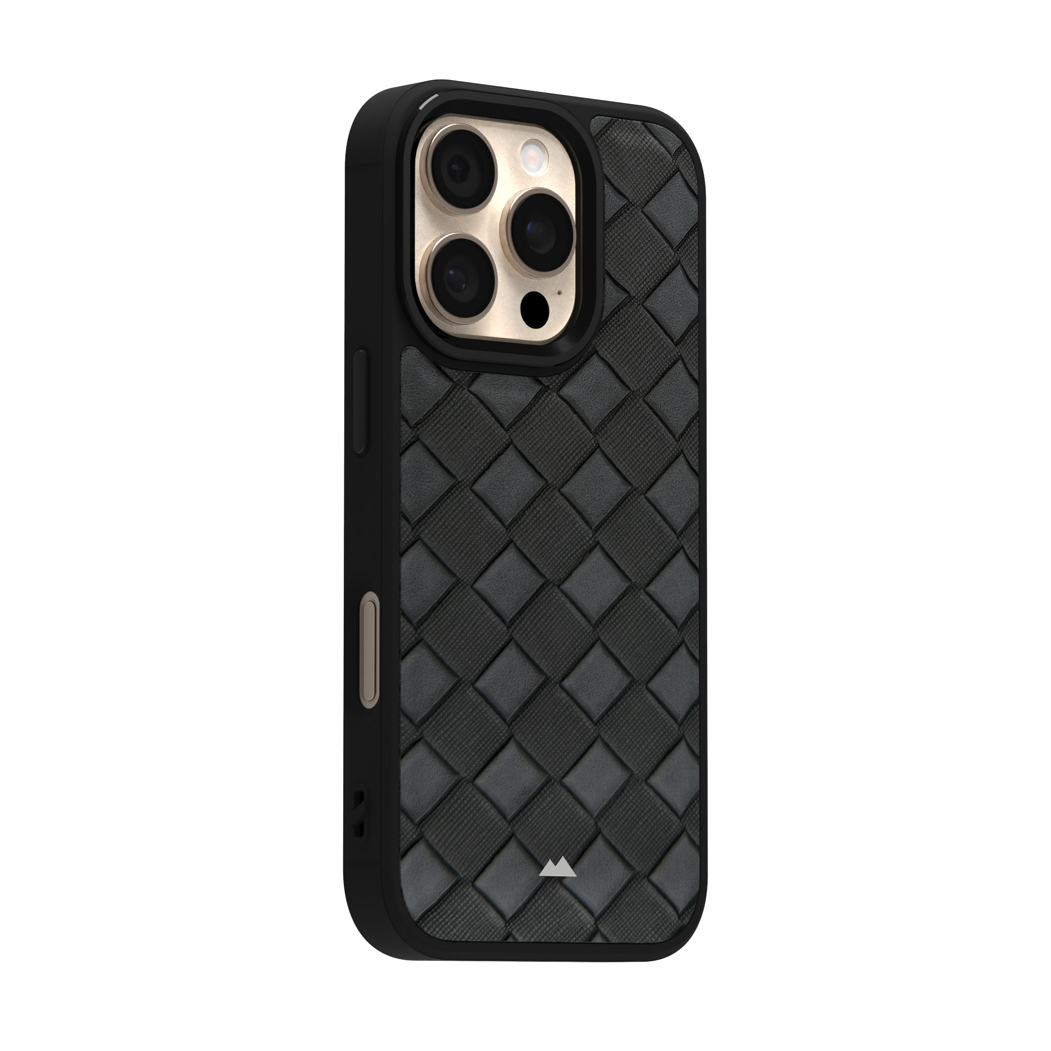 Smoked Cross Leather Case Cover for iPhone 16 Pro