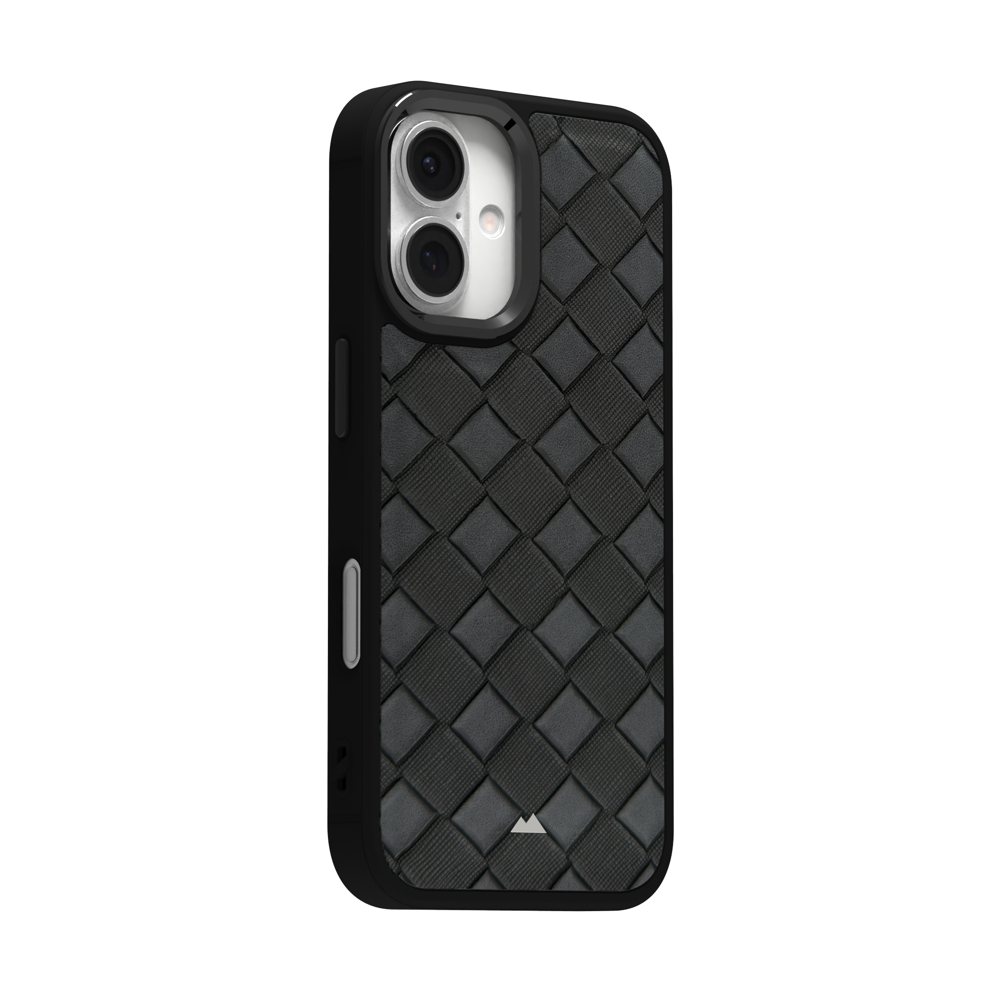 Smoked Cross Leather Case Cover for iPhone 16