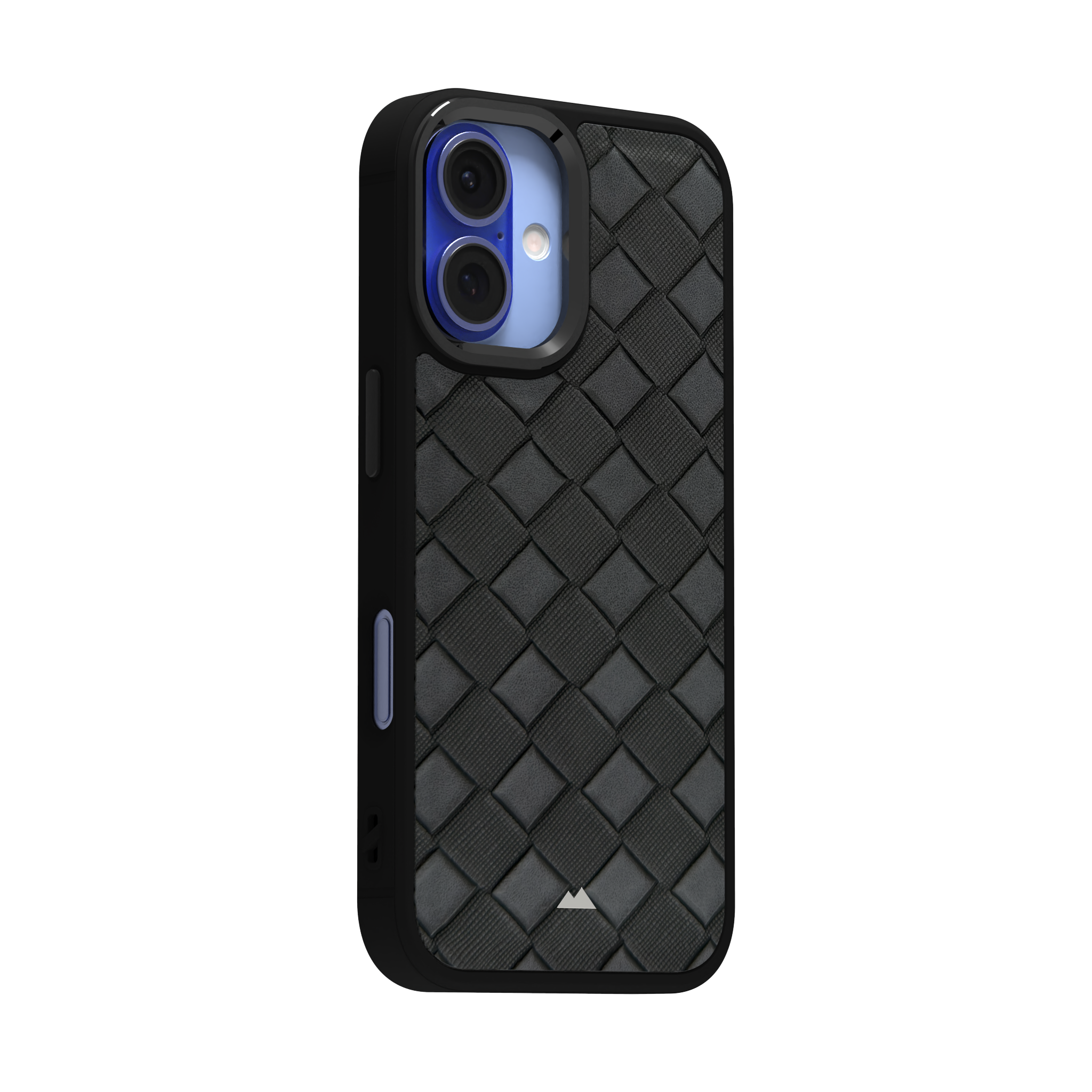 Smoked Cross Leather Case Cover for iPhone 16