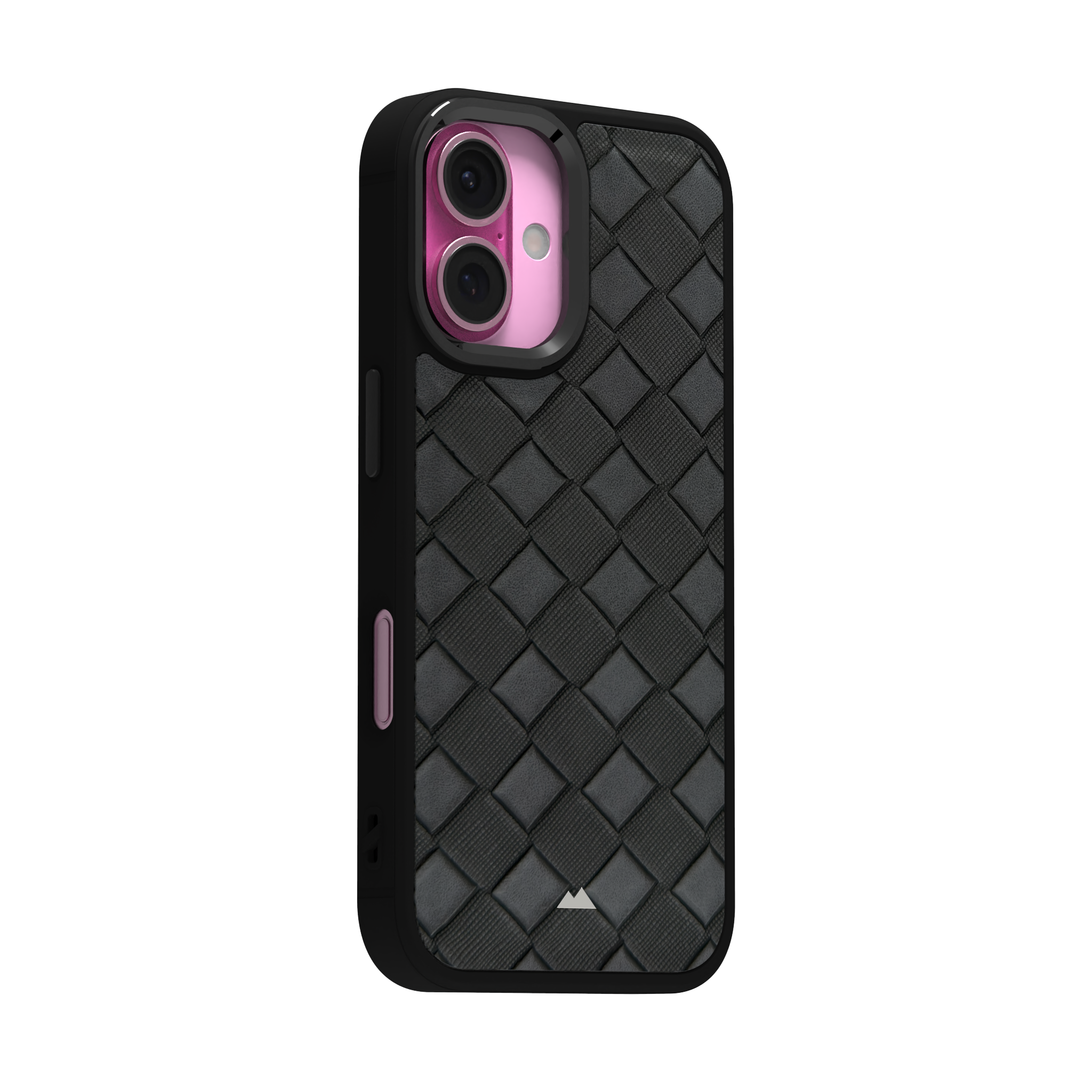 Smoked Cross Leather Case Cover for iPhone 16