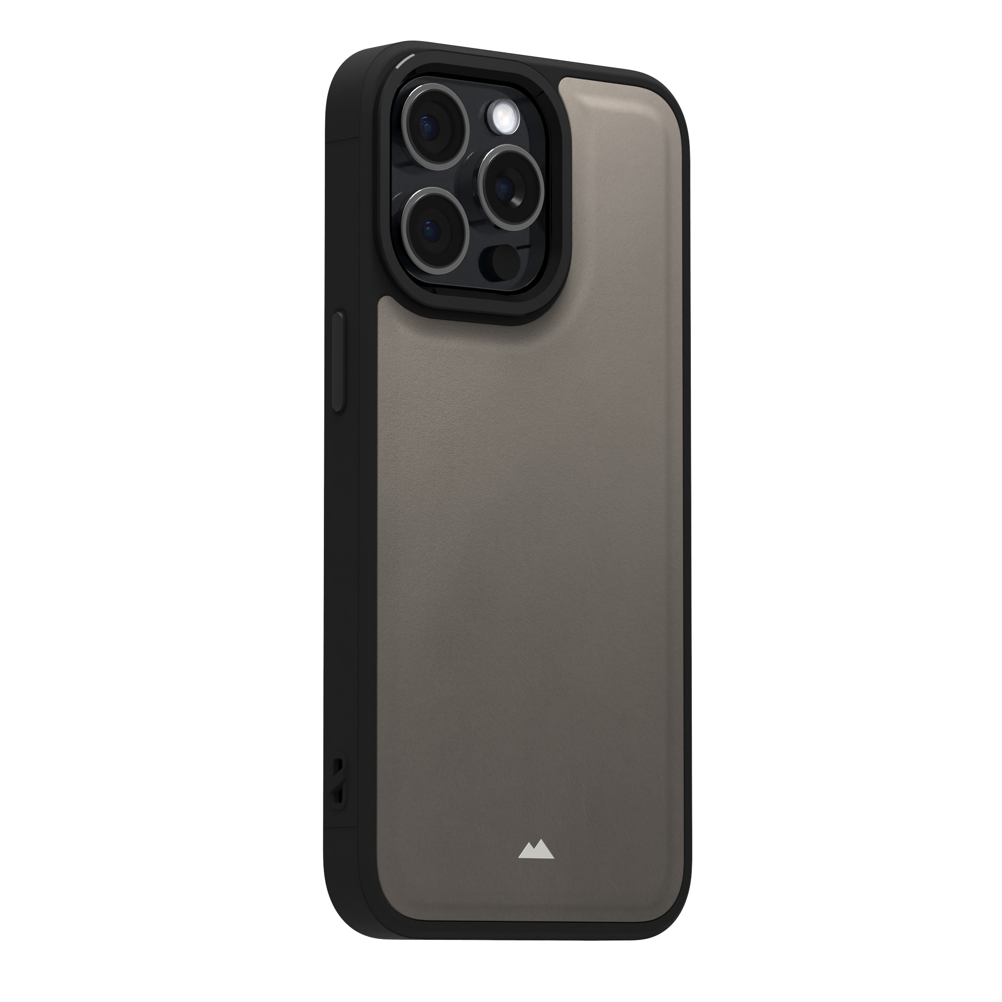 Grey Top Grain Leather Case Cover for iPhone 15 Pro Max