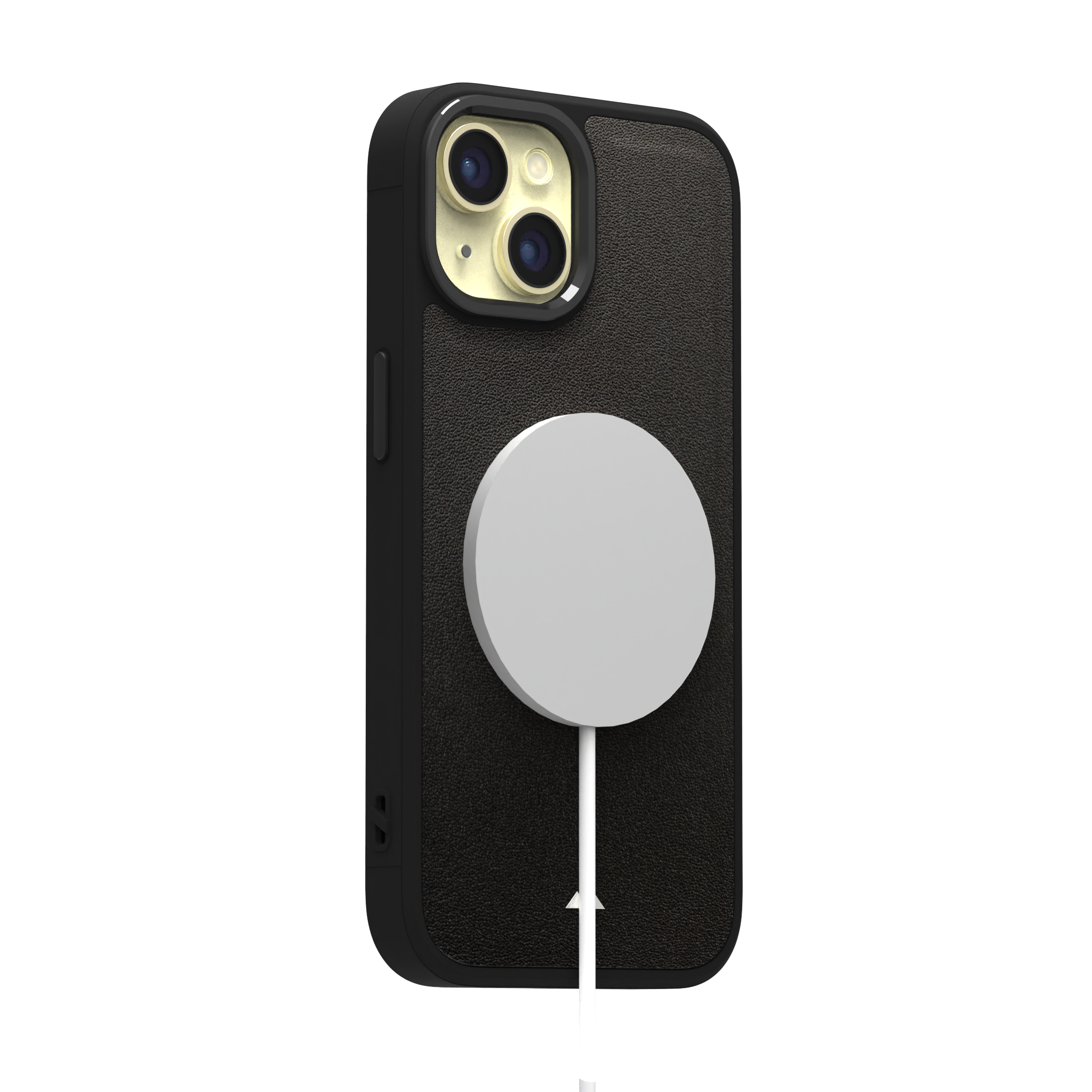 Brown Glitter Leather Case Cover for iPhone 15