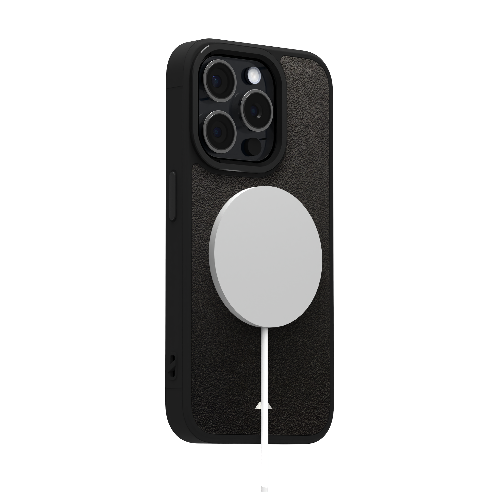 Brown Glitter Leather Case Cover for iPhone 15 Pro