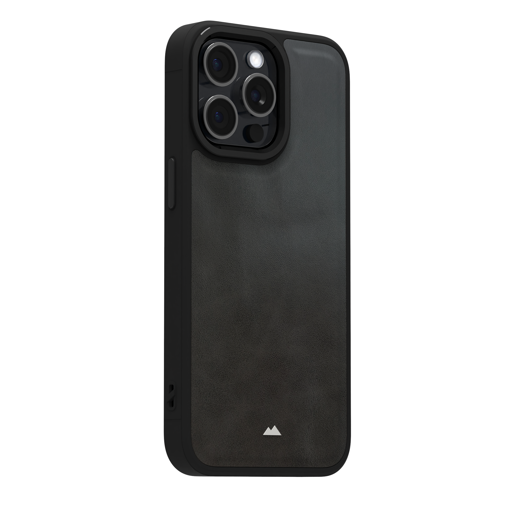 Smudged Grey Leather Case Cover for iPhone 15 Pro Max