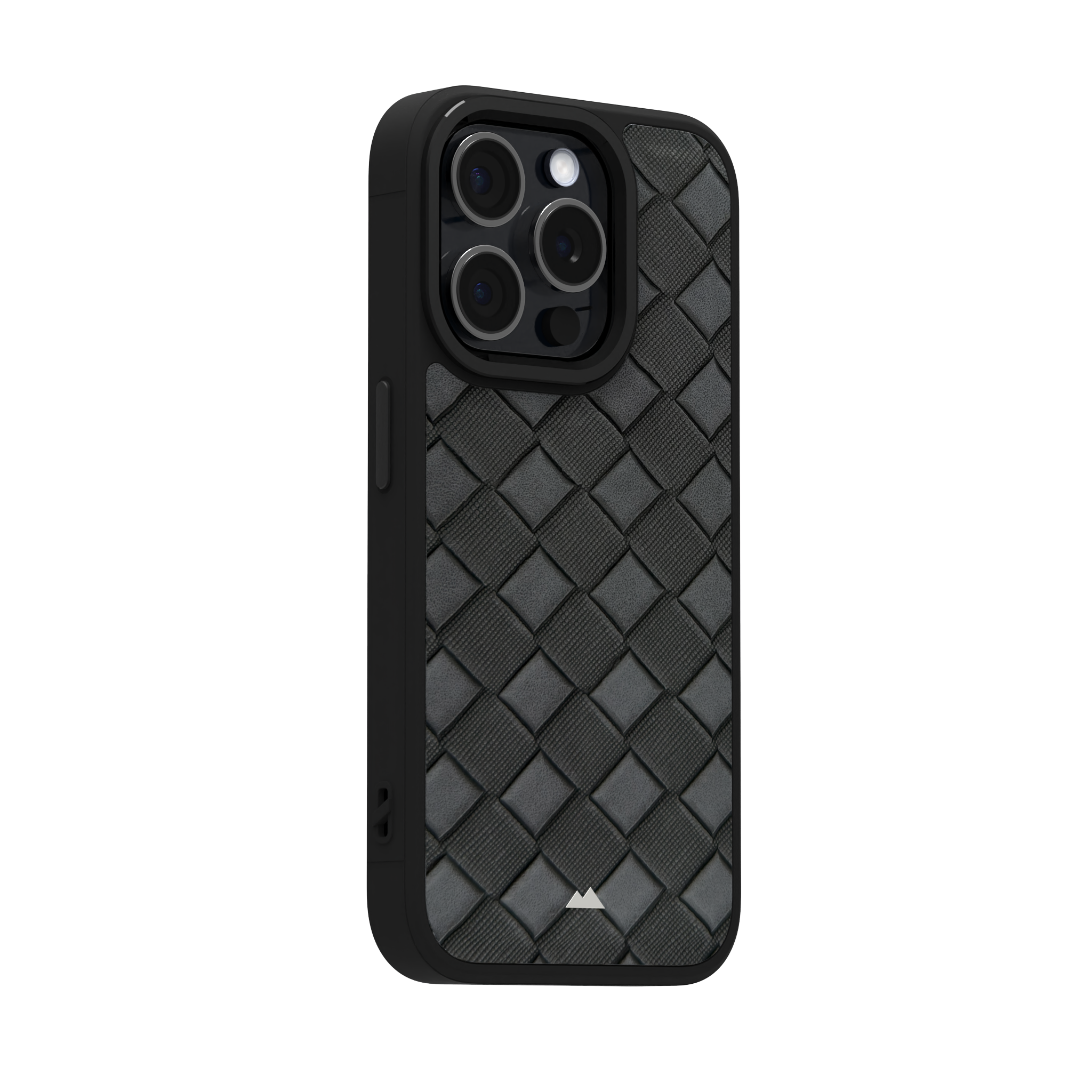 Smoked Cross Leather Case Cover for iPhone 15 Pro