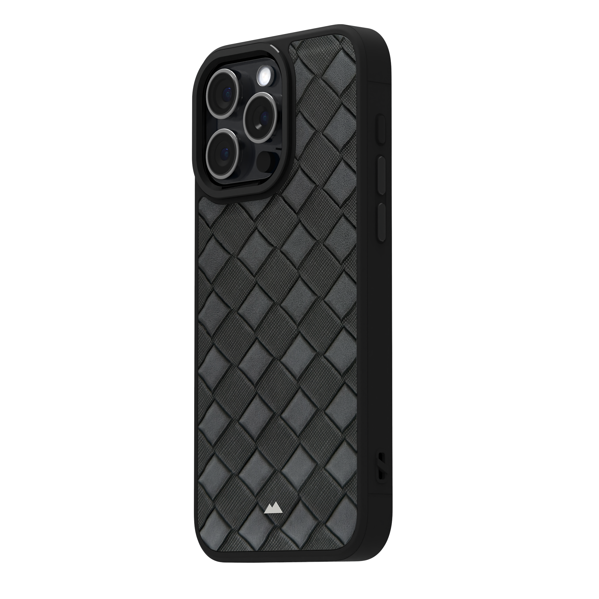 Smoked Cross Leather Case Cover for iPhone 15 Pro Max