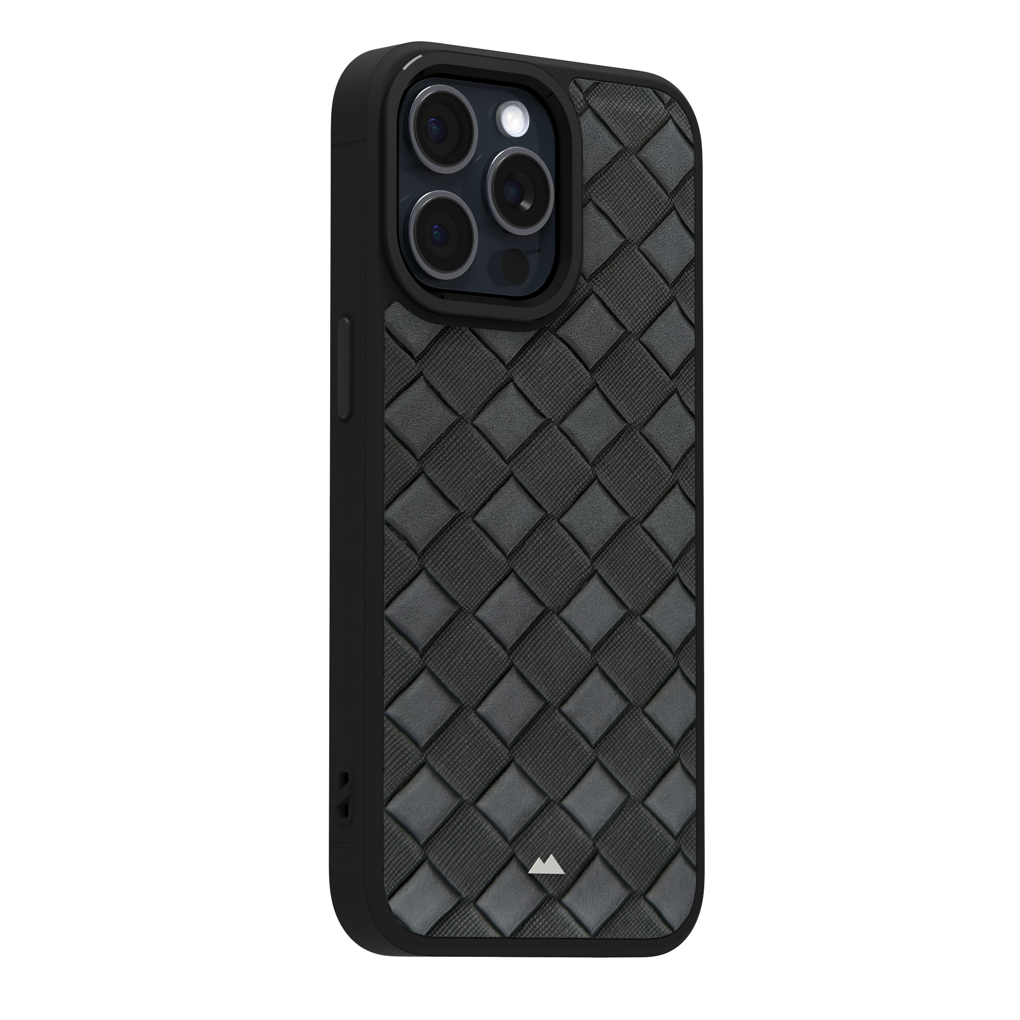 Smoked Cross Leather Case Cover for iPhone 15 Pro Max