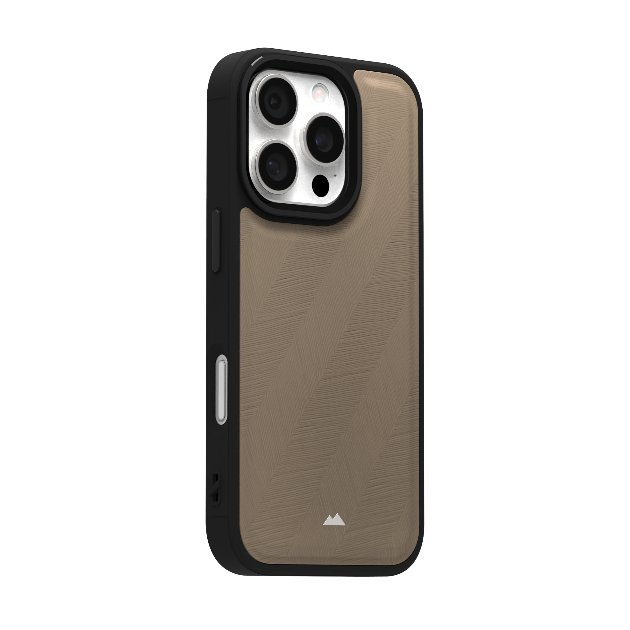 Pale Lined Leather Case Cover for iPhone 16 Pro