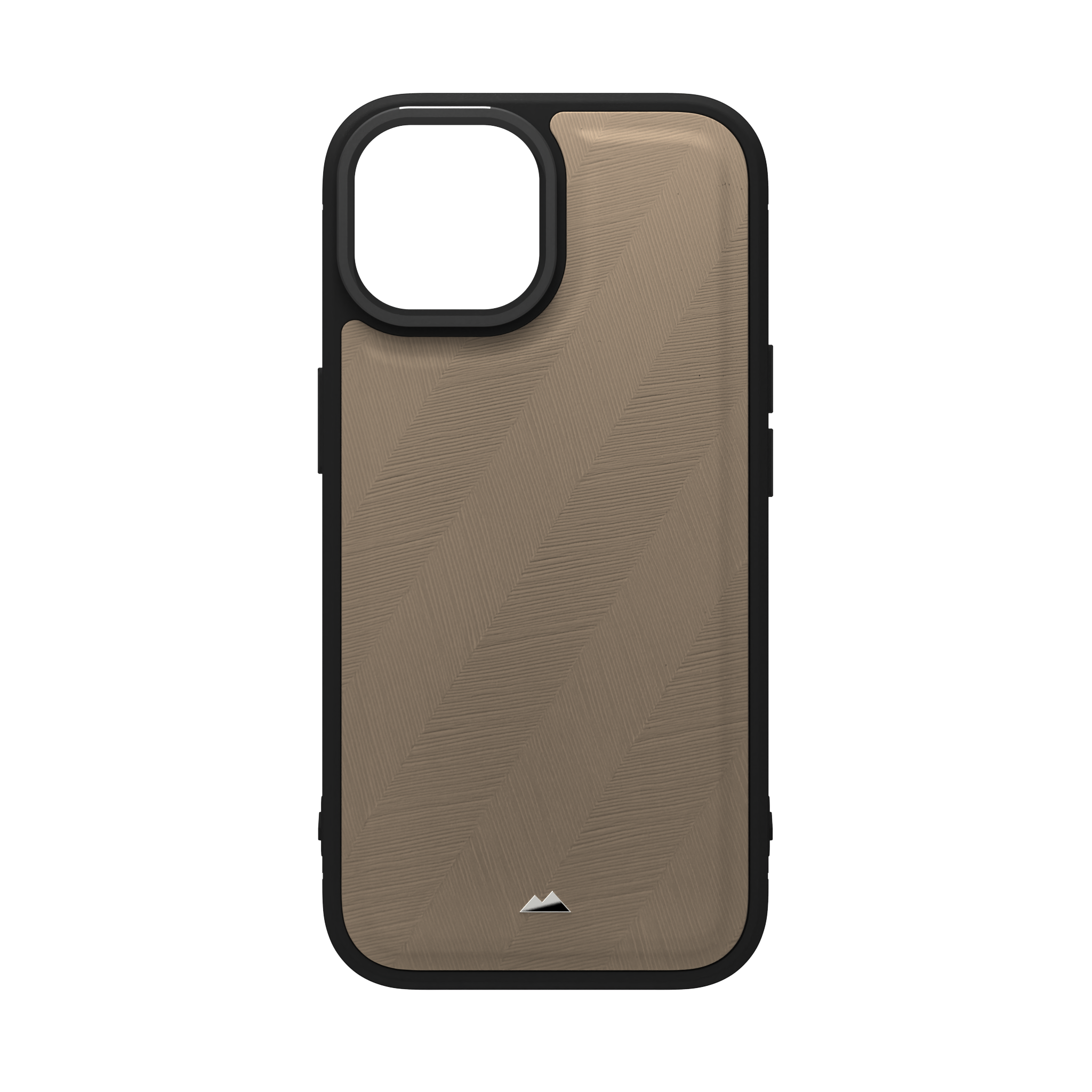Pale Lined Leather Case Cover for iPhone 15