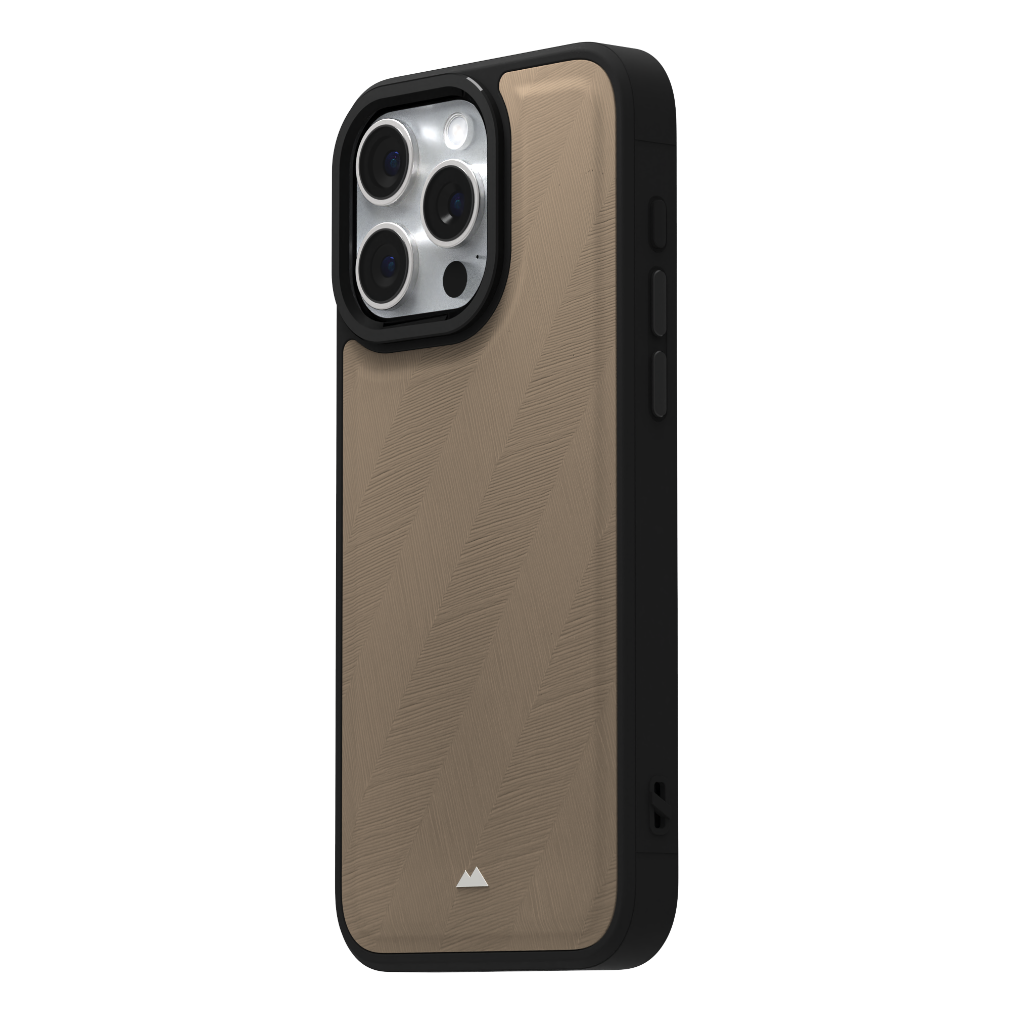 Pale Lined Leather Case Cover for iPhone 15 Pro Max