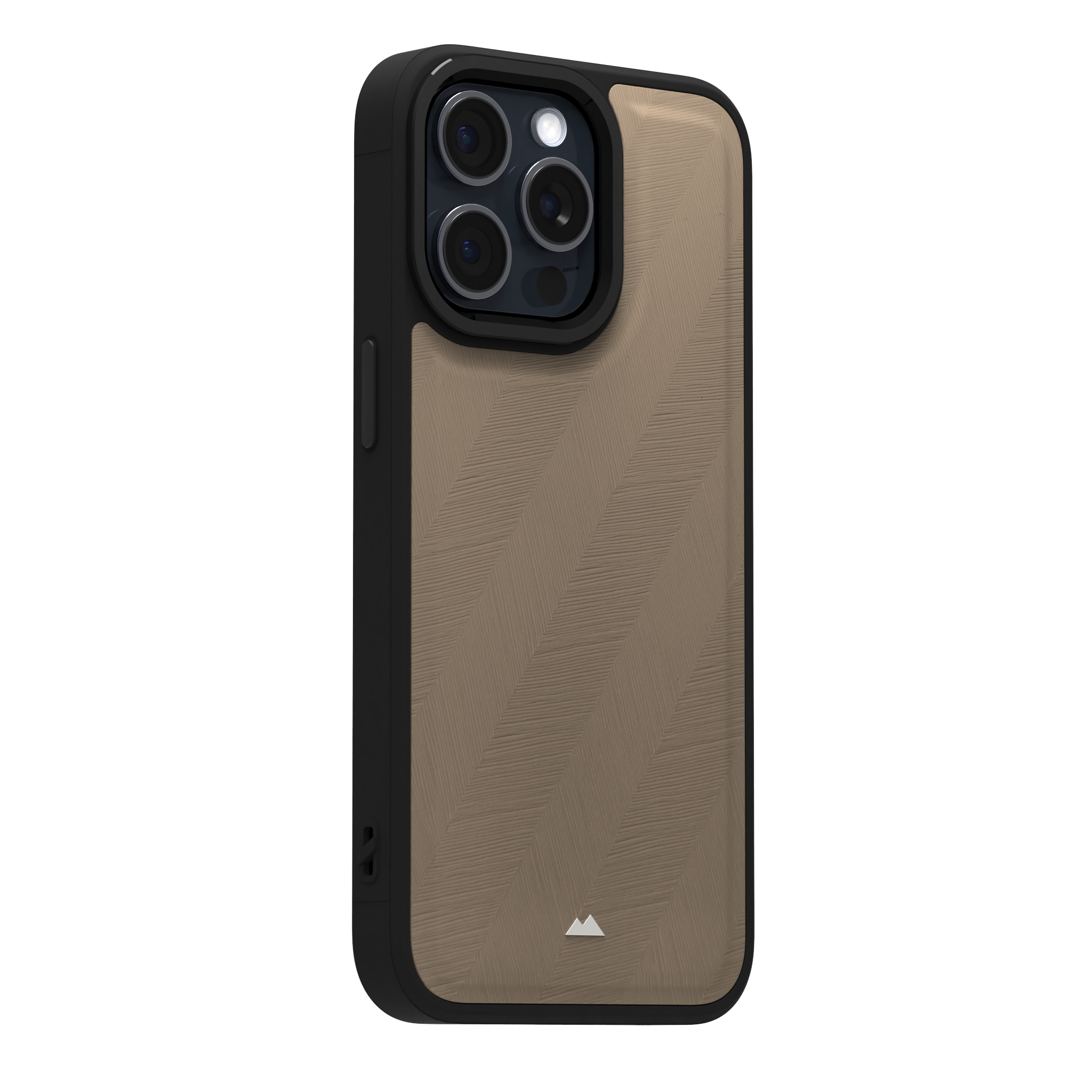 Pale Lined Leather Case Cover for iPhone 15 Pro Max