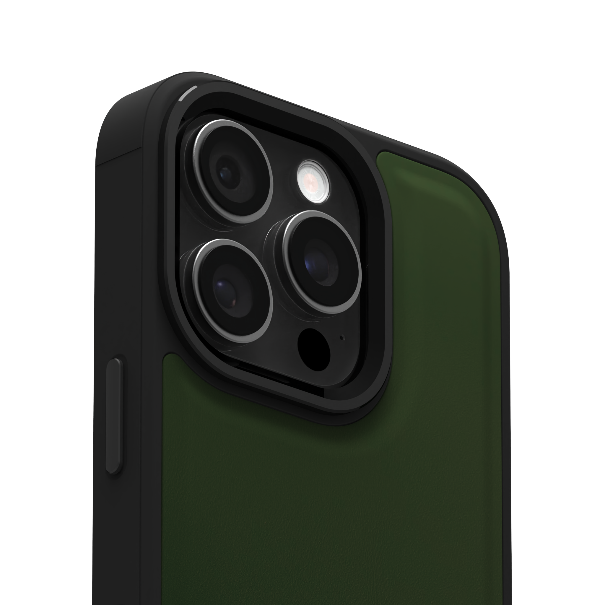 Dark Olive Smooth Leather Case Cover for iPhone 16 Pro