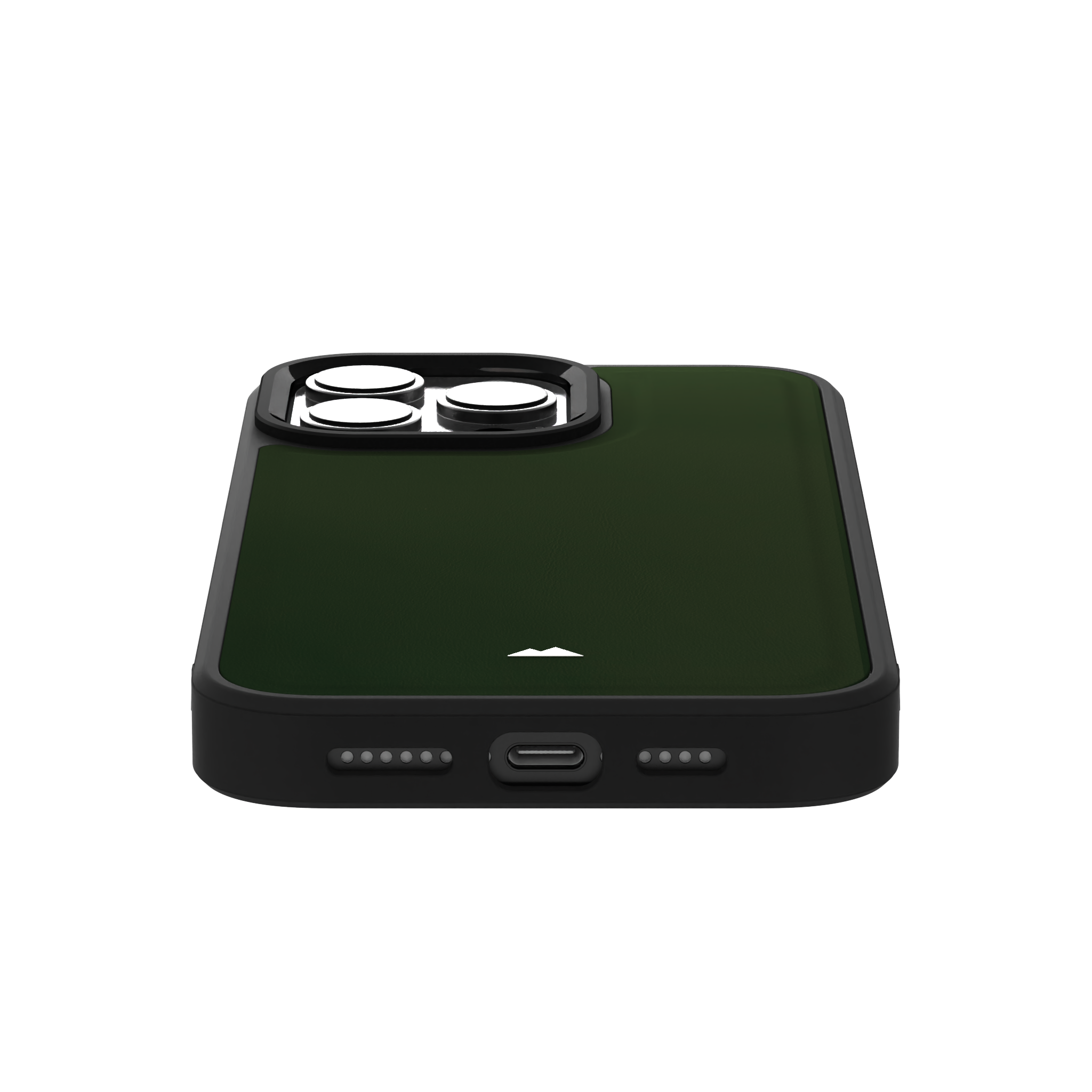 Dark Olive Smooth Leather Case Cover for iPhone 16 Pro Max