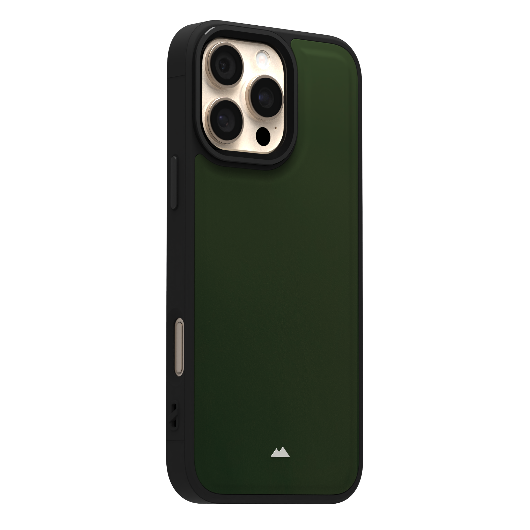 Dark Olive Smooth Leather Case Cover for iPhone 16 Pro Max