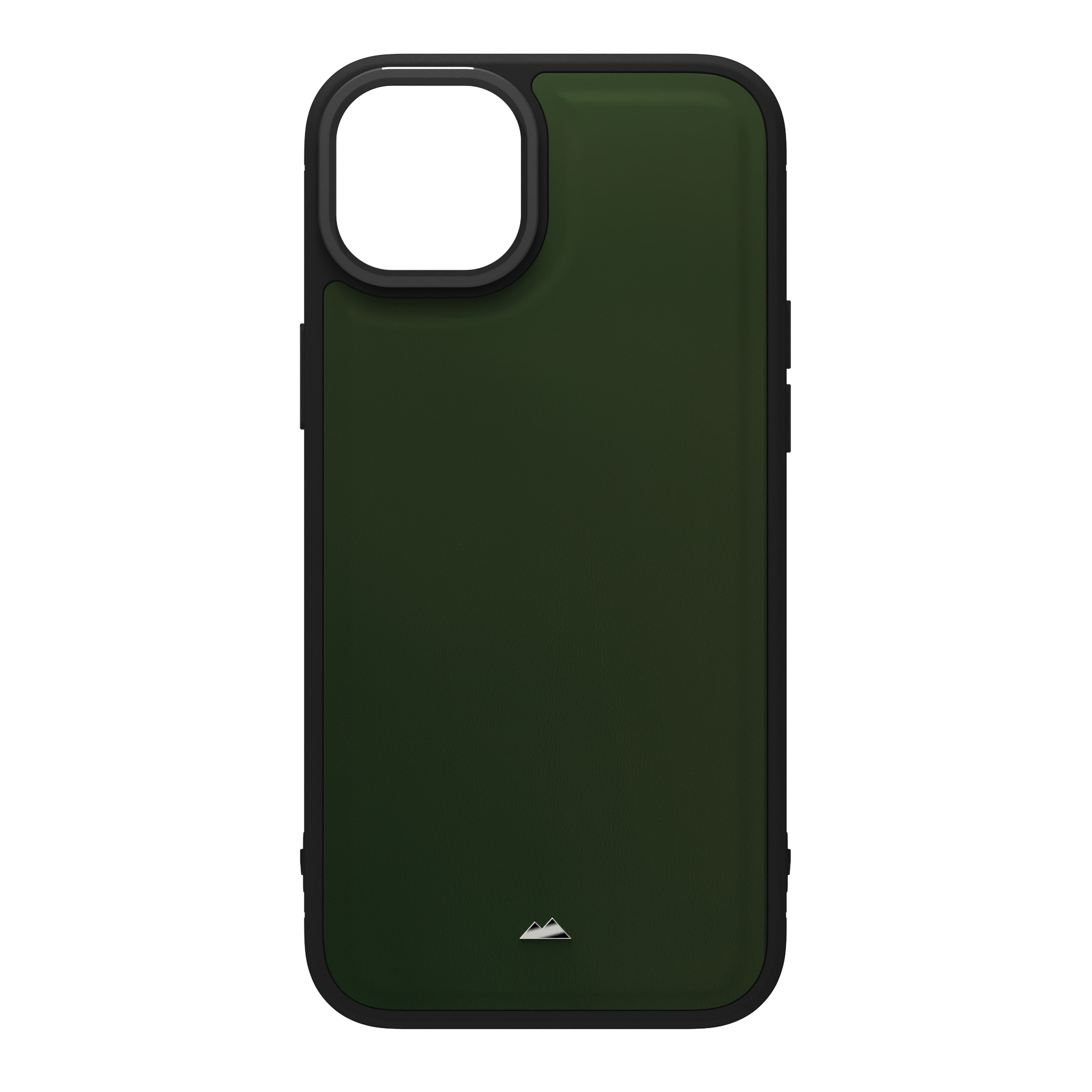 Dark Olive Smooth Leather Case Cover for iPhone 15 Plus