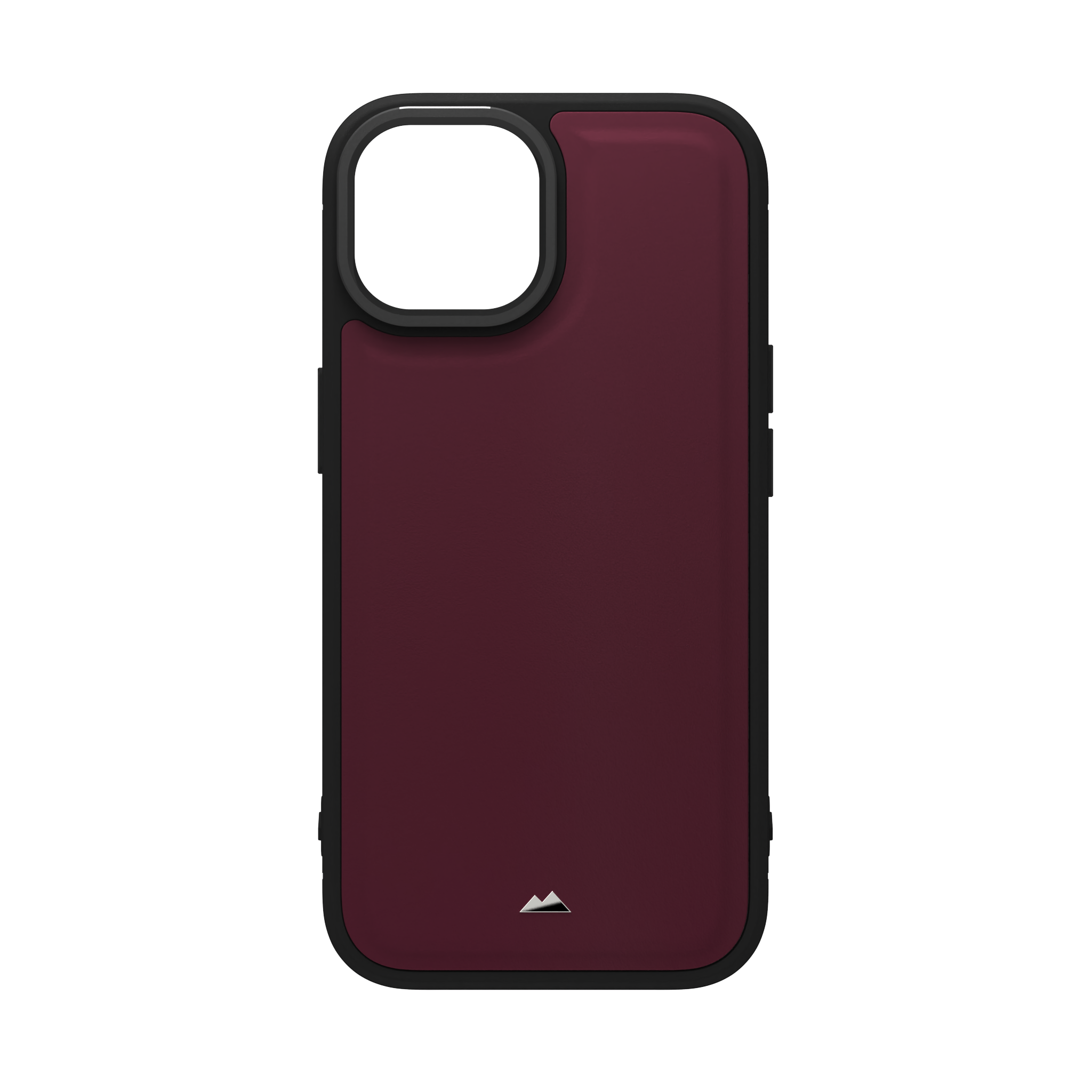 Merlot Plain Leather Case for iPhone 15