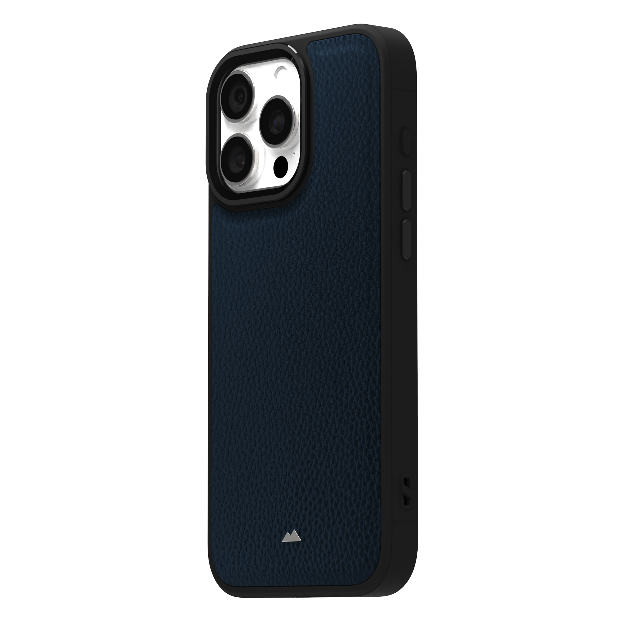 Blue Full Grain Leather Case Cover for iPhone 16 Pro Max