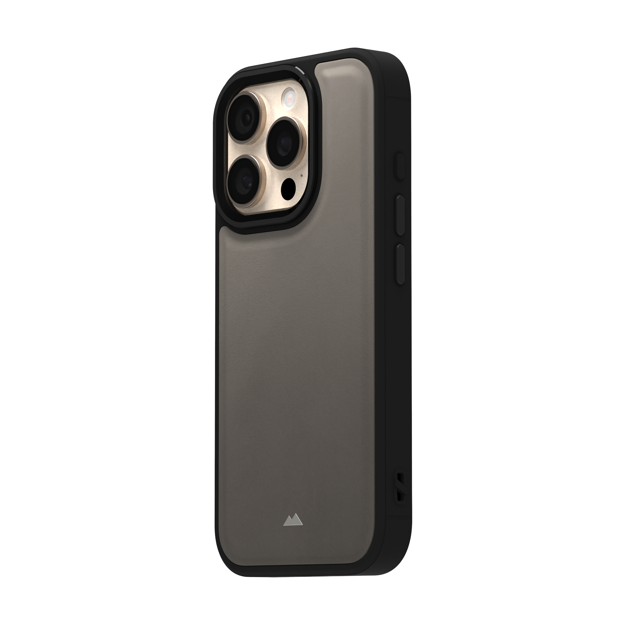 Grey Top Grain Leather Case Cover for iPhone 16 Pro