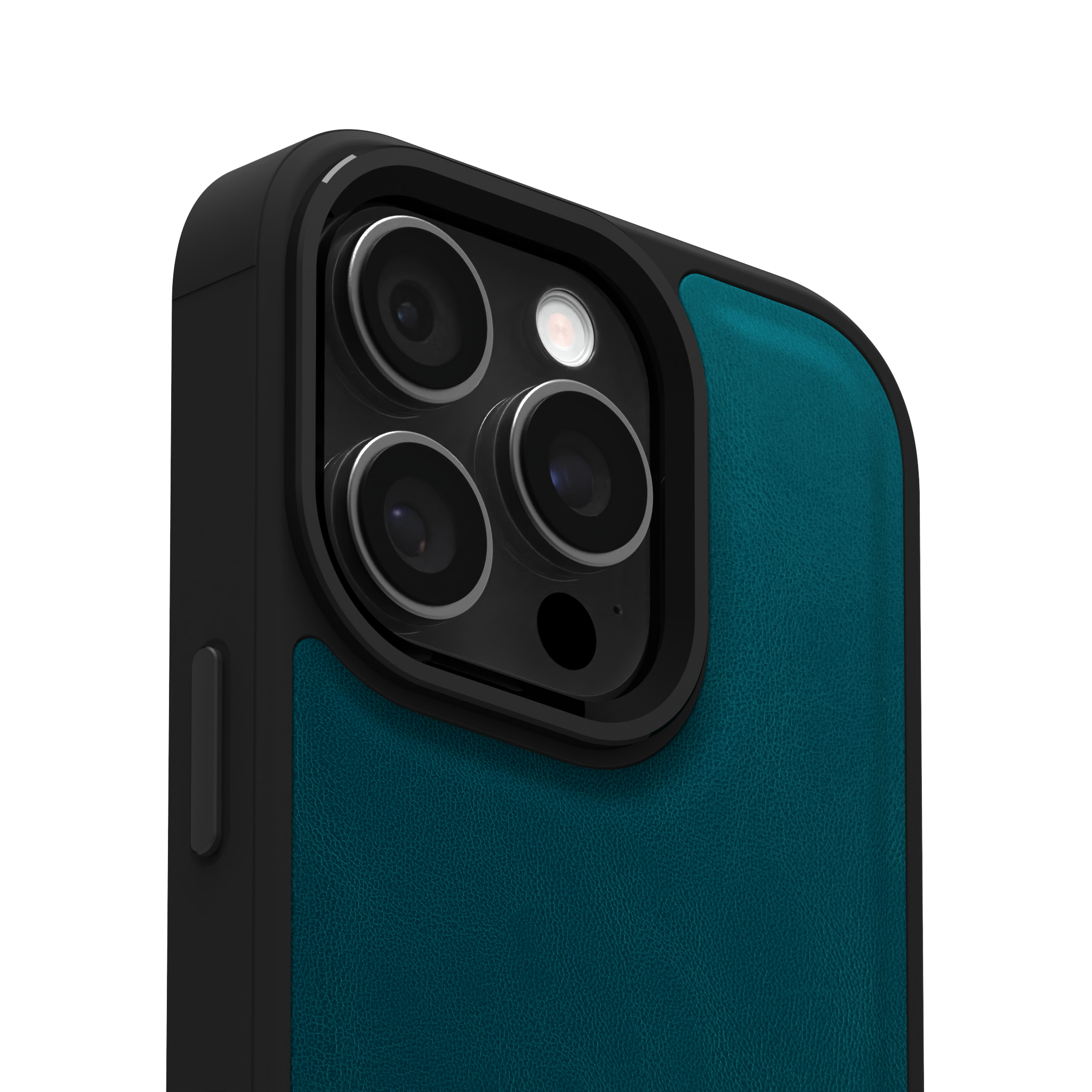 Ocean Blue Leather Case Cover for iPhone 16 Pro